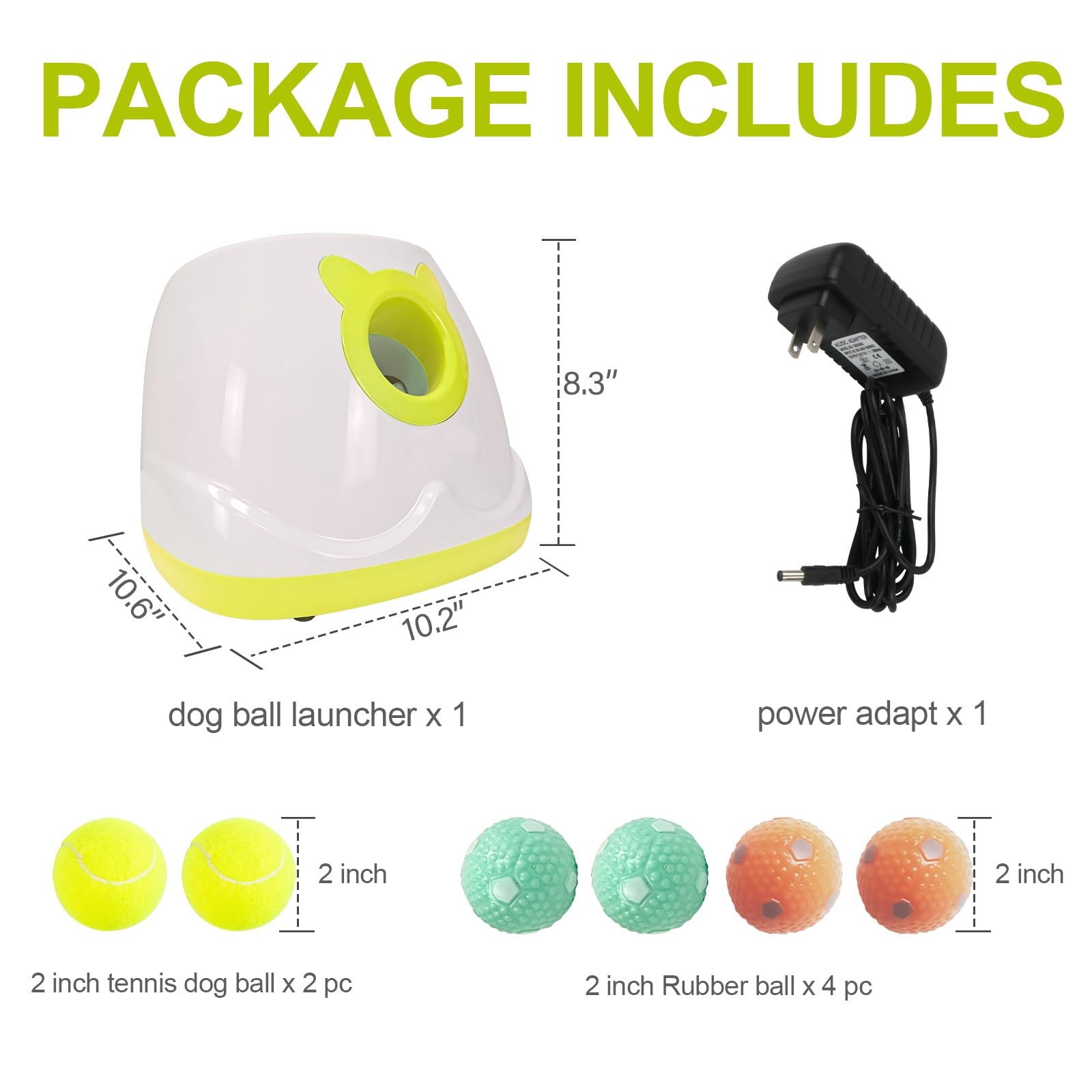 Besthls Dog Ball 2.5 Inch Tennis Dog Treat Ball For Small Medium Pet Peppy Playing Fetching Chewing Exercise & Training Indoor Outdoor (16 Pack)
