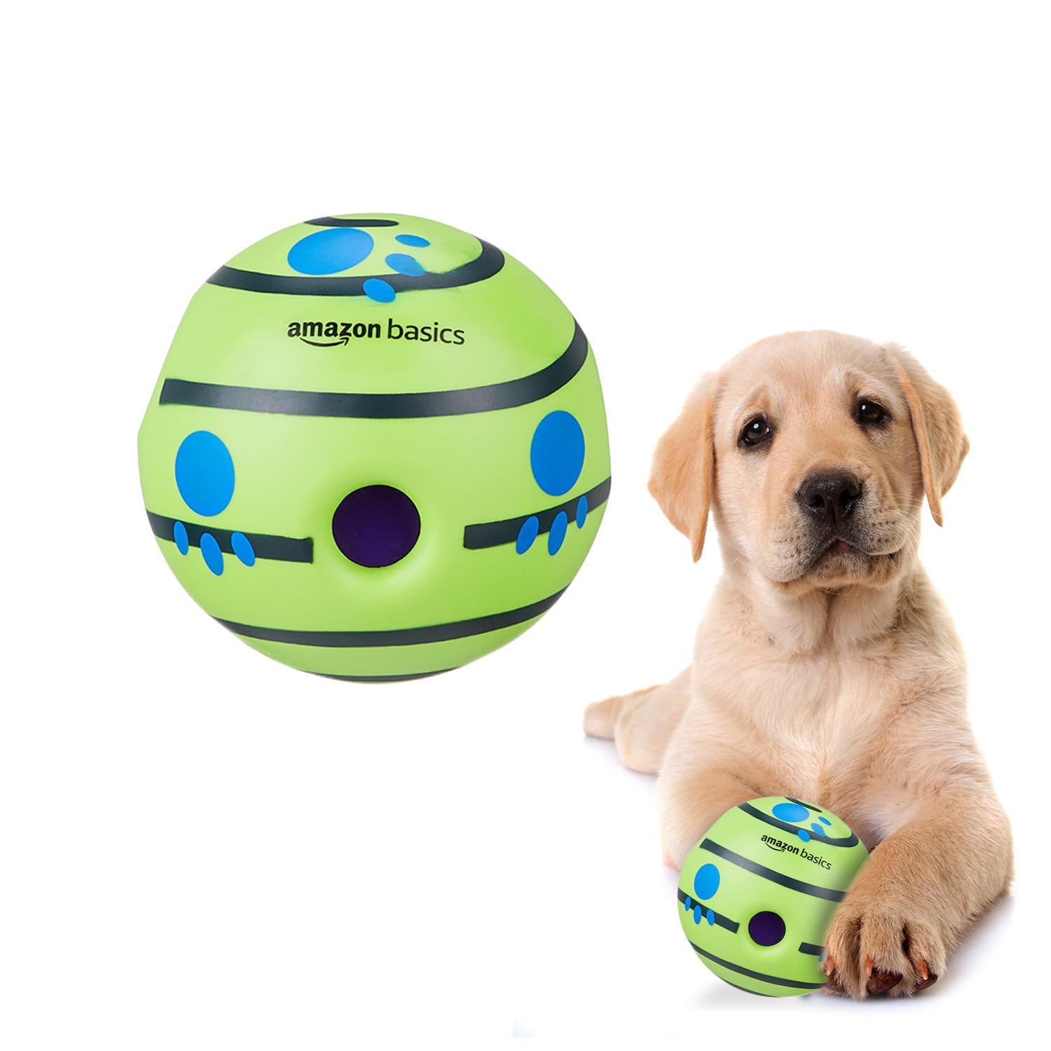 PAWBUDDYS Interactive Sound Ball Toy for Dogs and Puppies, Large, Squeaky, Durable, Chew and Fetch Toy for All Breeds