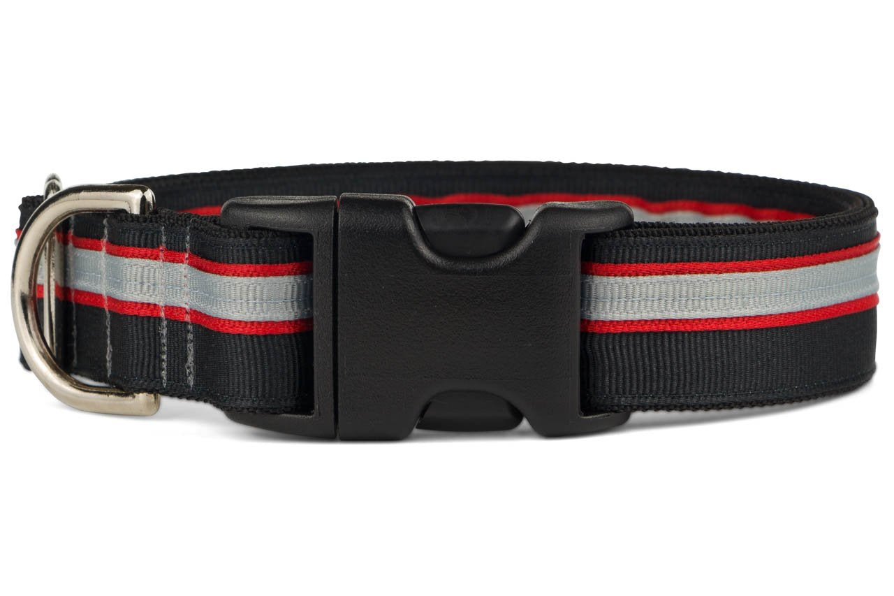 If It Barks 1'' Designer Striped Dog Collar (Small (11''-15''), Rescue)
