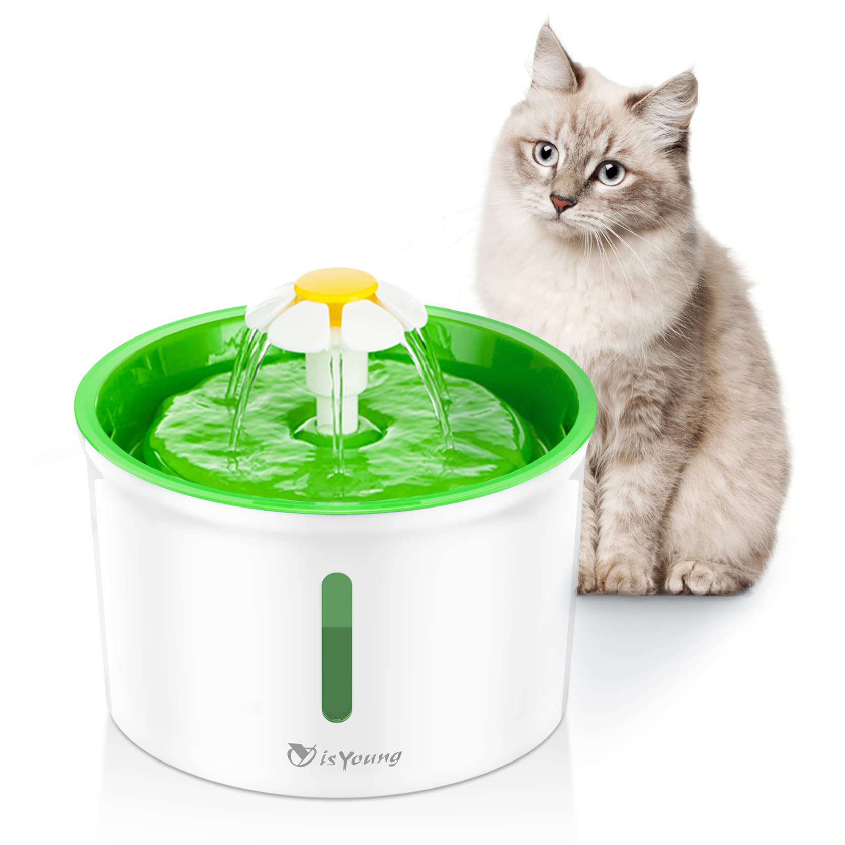 isYoung Cat Fountain 1.6L Automatic Pet Water Fountain Pet Water Dispenser, Dog/Cat Health Caring Fountain and Hygienic Dog Foun