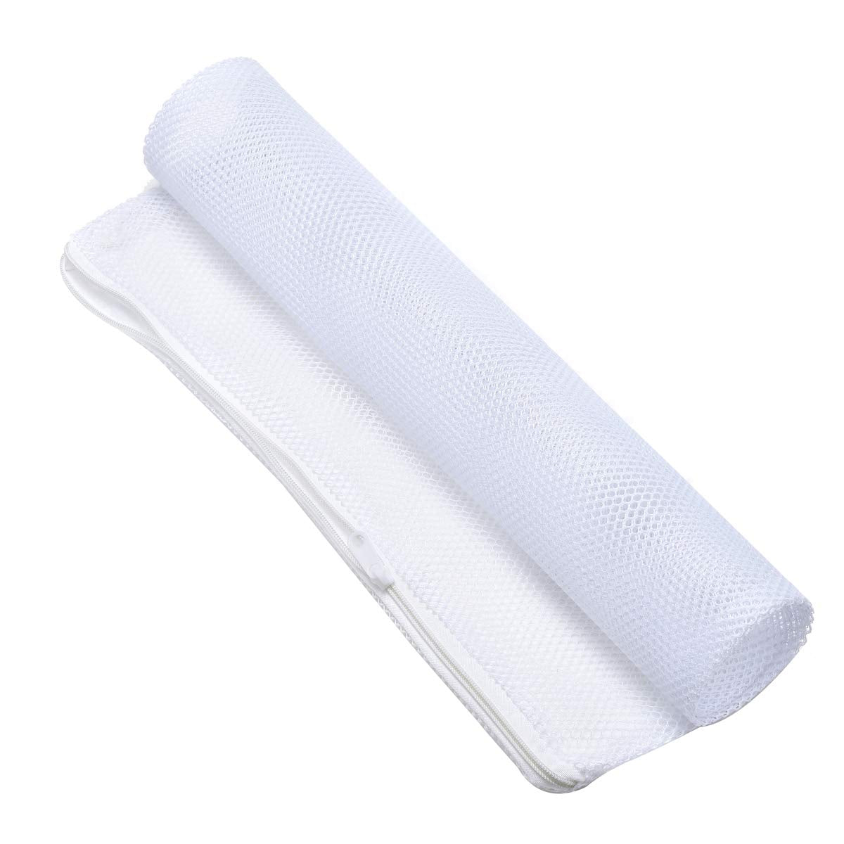 Alegi Large Filter Media Bags,Aquarium Mesh Bags With Plastic Zipper,White Net Bags For Bio Balls, Ammonia Remover 17.8' By 13.5' (4Pcs)