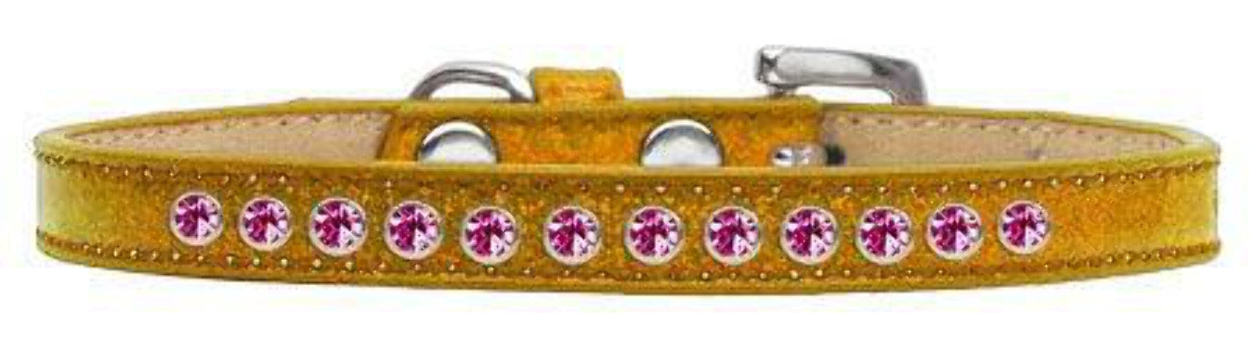 Dog, Puppy & Pet Ice Cream Collar, Bright Pink Crystal Rimsets Blue 16