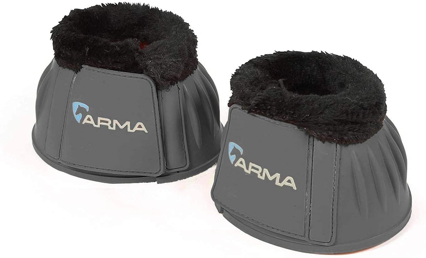 Shires Equestrian Equine Horse Arma Fleece Overreach X-Full Grey Bell Boots