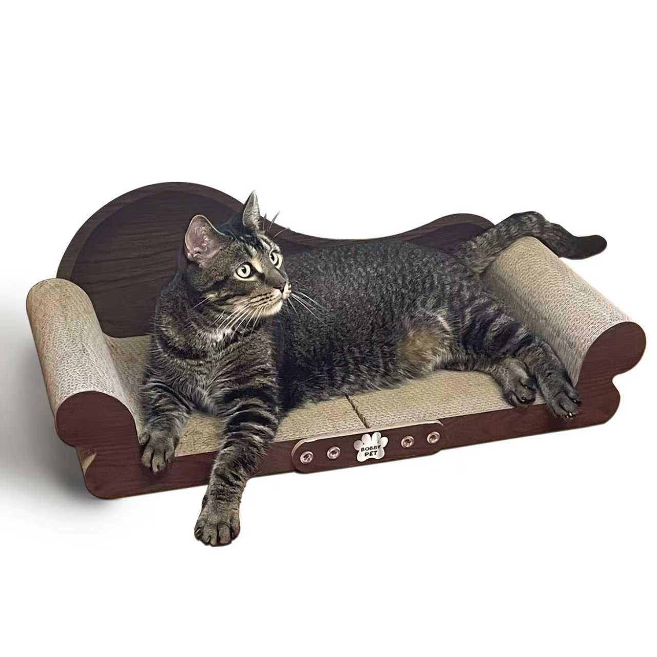 BobbyPet Cat scratcher sofa - 26 Cat scratcher lounge Cat Scratching Board Long Lasting Scartching Pads for Indoor Cats Furnitur
