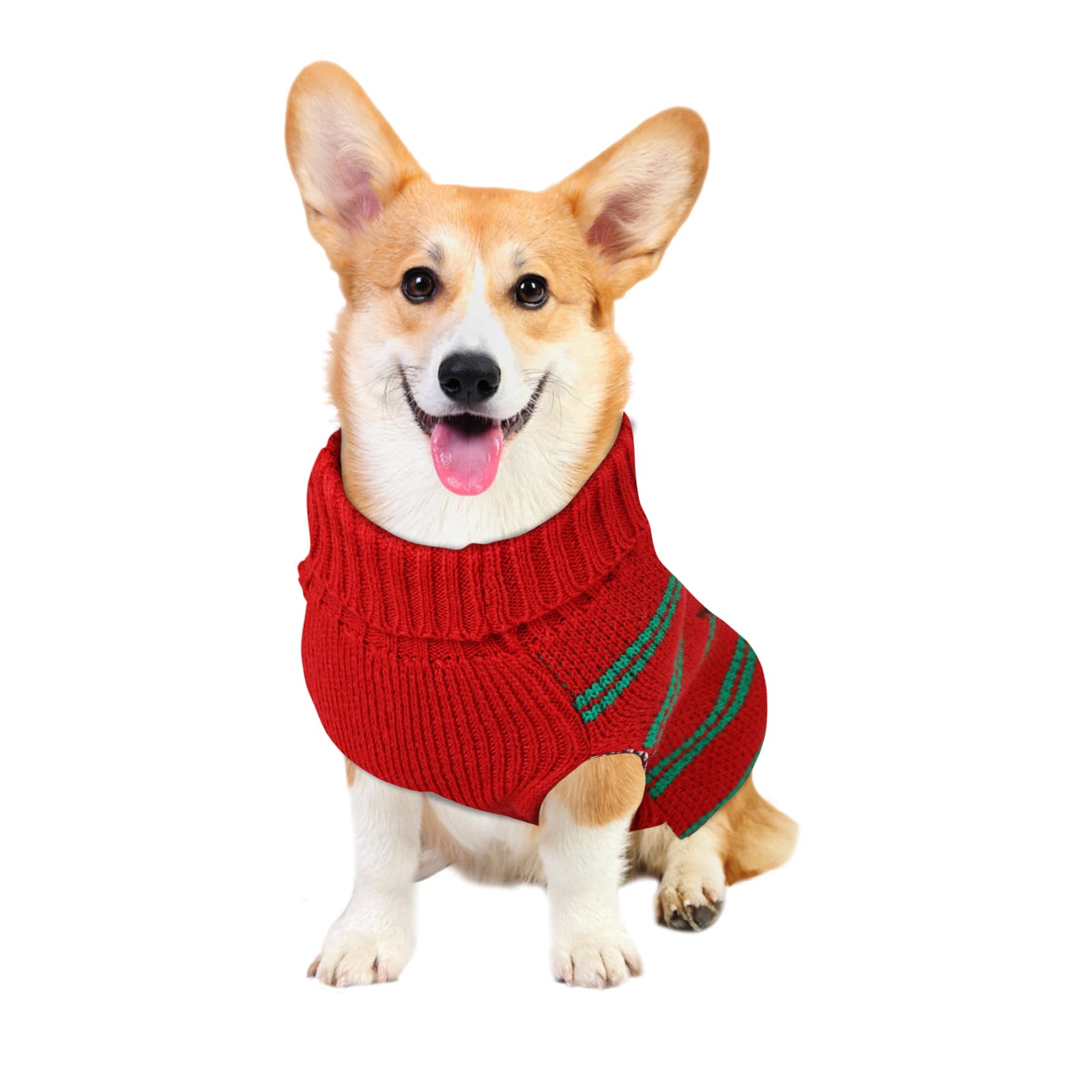 Christmas Dog Sweaters & Shirts For Small To Xl Dogs, Soft Warm Turtleneck, Double Knit Collar For Outdoors