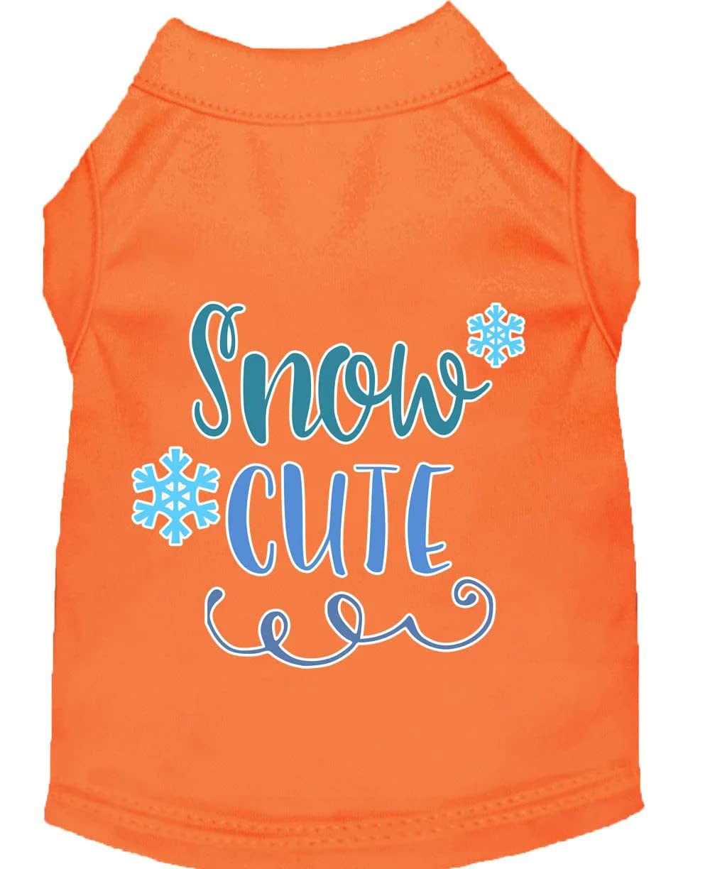 Christmas Pet Dog & Cat Shirt Screen Printed, "Snow Cute" Green 2XL (20-25 lbs.)