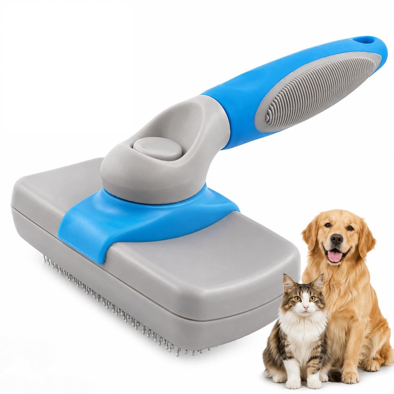 Petvogue Slicker Dog Comb Brush Pet Grooming Brush Daily Use To Clean Loose Fur & Dirt Great For Dogs And Cats With Medium Long 