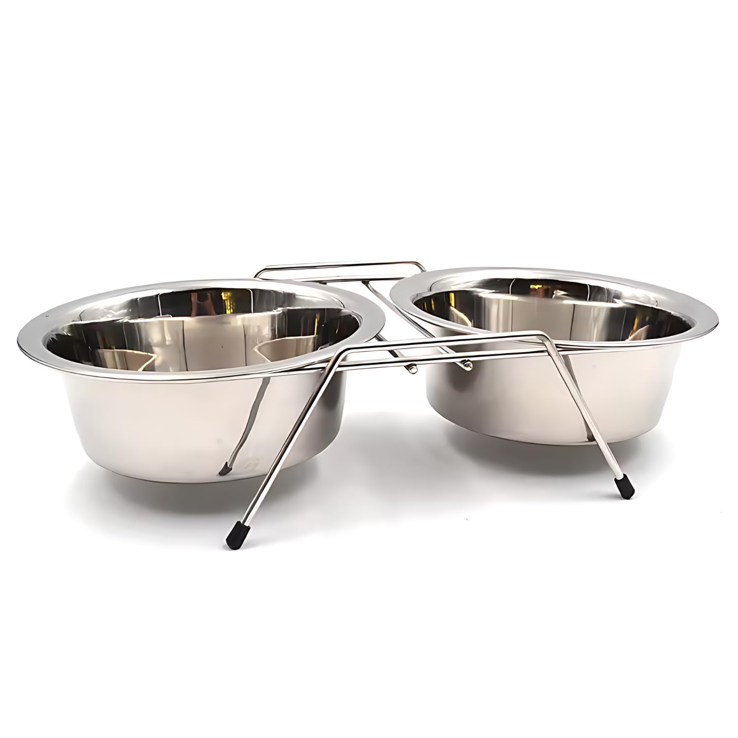 Pets Empire Pet Feeder For Dogs & Cats | Dog Bowl Stand For Large Dogs | Stainless Steel Food And Water Bowls With Iron Stand | 