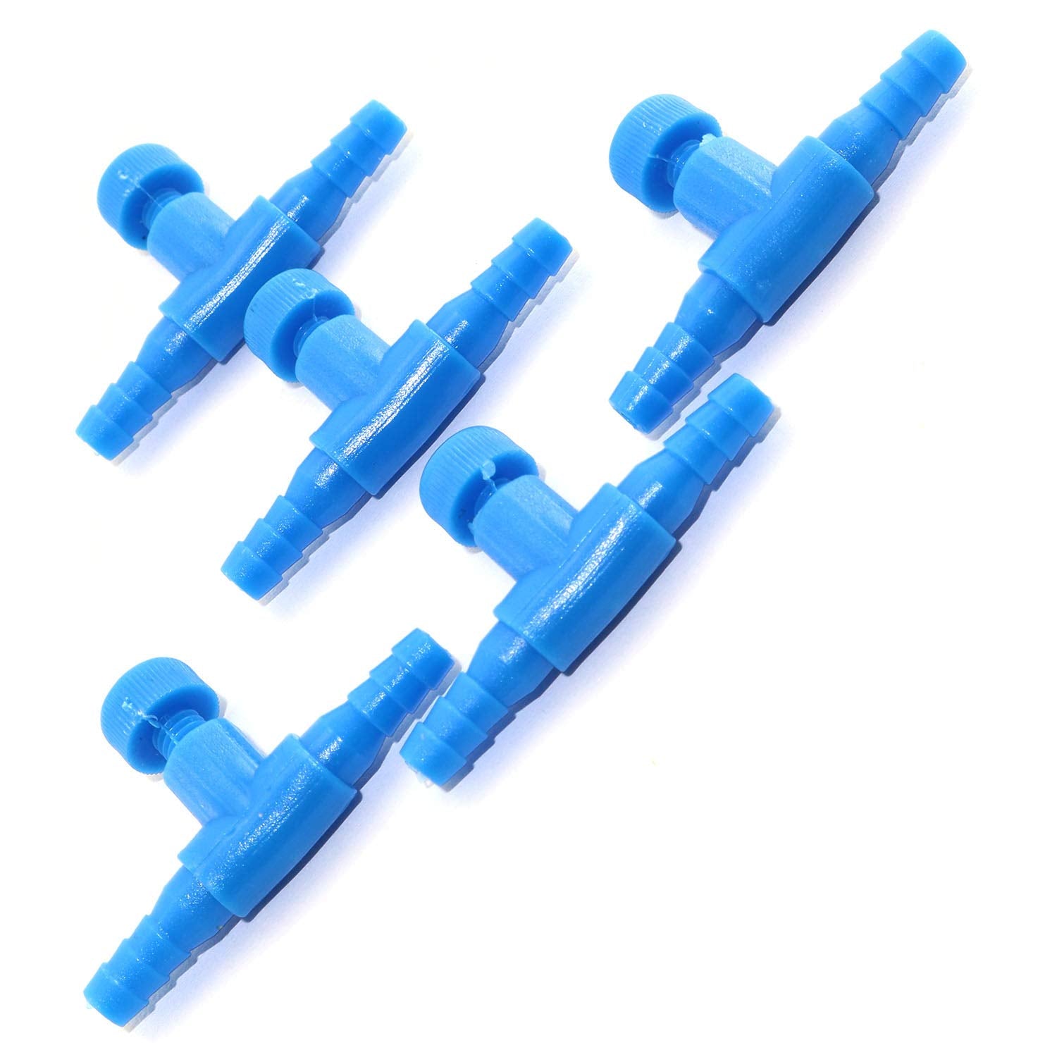 Dgzzi T Shaped Control Valve 5Pcs Aquarium 2 Way Air Line Regulator Connector For Fish Tank Pump 4Mm