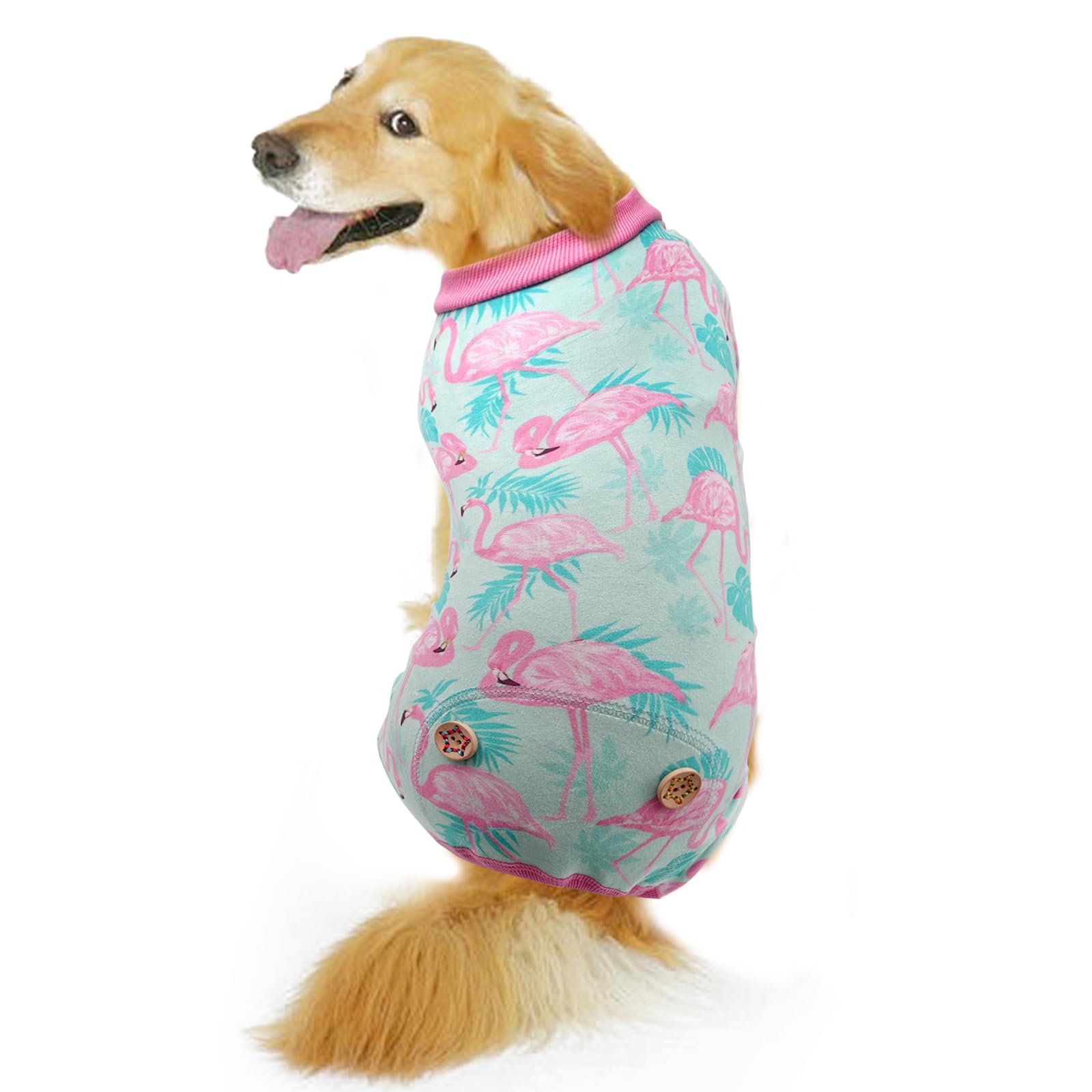 Kyeese Dog Pajamas Flamingo Cat Clothes Large Dog Pajamas Velvet Dog Surgery Recovery Suit Dog Onesie Dog Coat Dog Pajamas Large Sized Dog Dog Clothes Dog Costume Dog Body Suits After Surgery