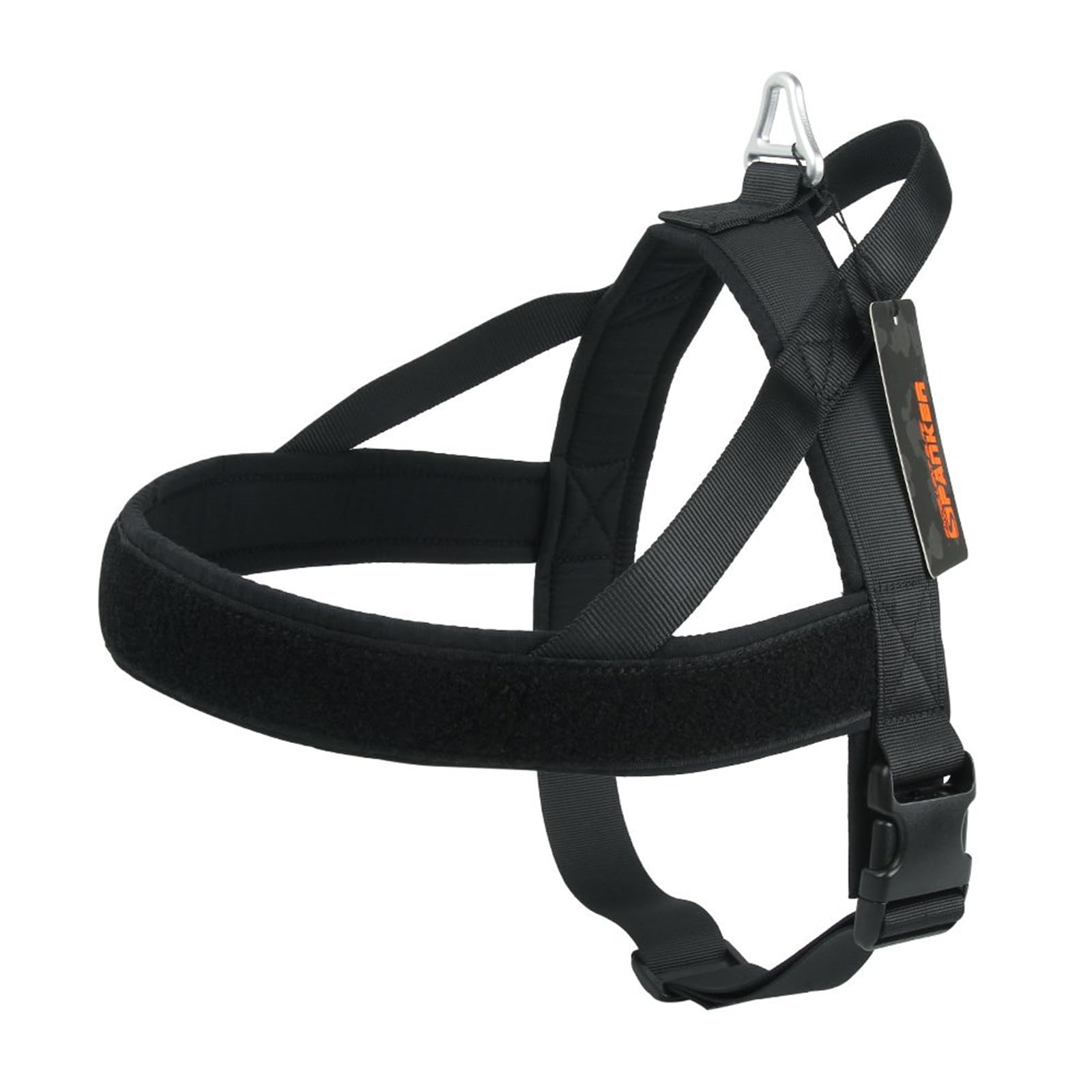 Excellent Elite Spanker No Pull Dog Harness Padded Dog Harness Adjustable Nylon Small Dog Harness Walking Dog Harness For Training Running(Blk-L)