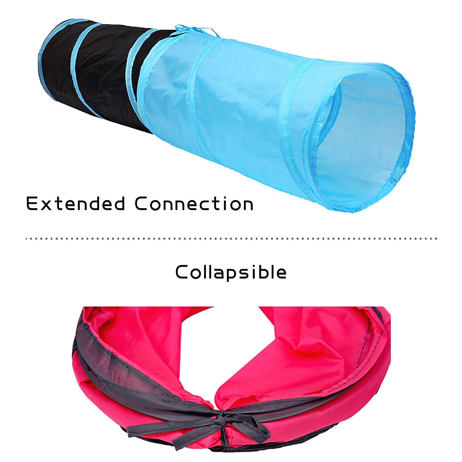 Icagy Cat Tunnel For Indoor Cats, Pet Cat Kitten Rabbit Play Toys Tube Tunnel Interactive Crinkle Pop Up 20''