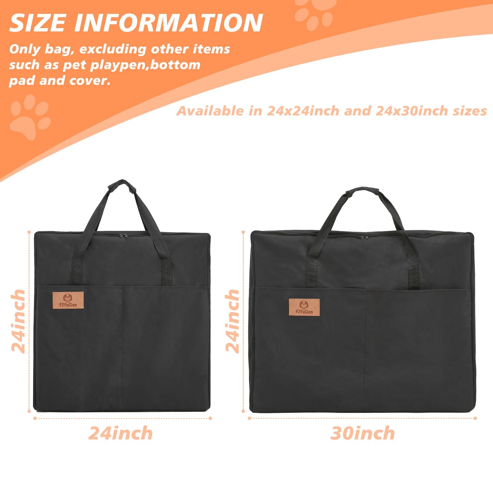 Pjyucien Dog Playpen Storage Bag, Suitable For 24''X30'' Foldable Exercise Pet Playpen, Dog Fence- Oxford Cloth Fabric, Waterpro