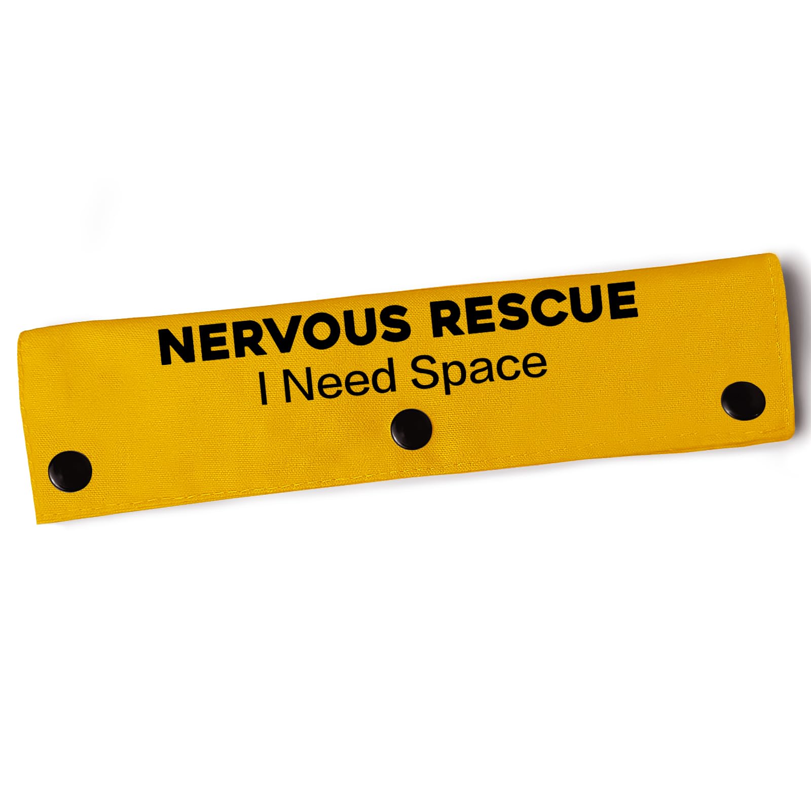 Yrovwenq Nervous Rescue Sleeve - Yellow Funny Dog Leash Wrap For Dogs With I Need Space Nervous Rescue Warning