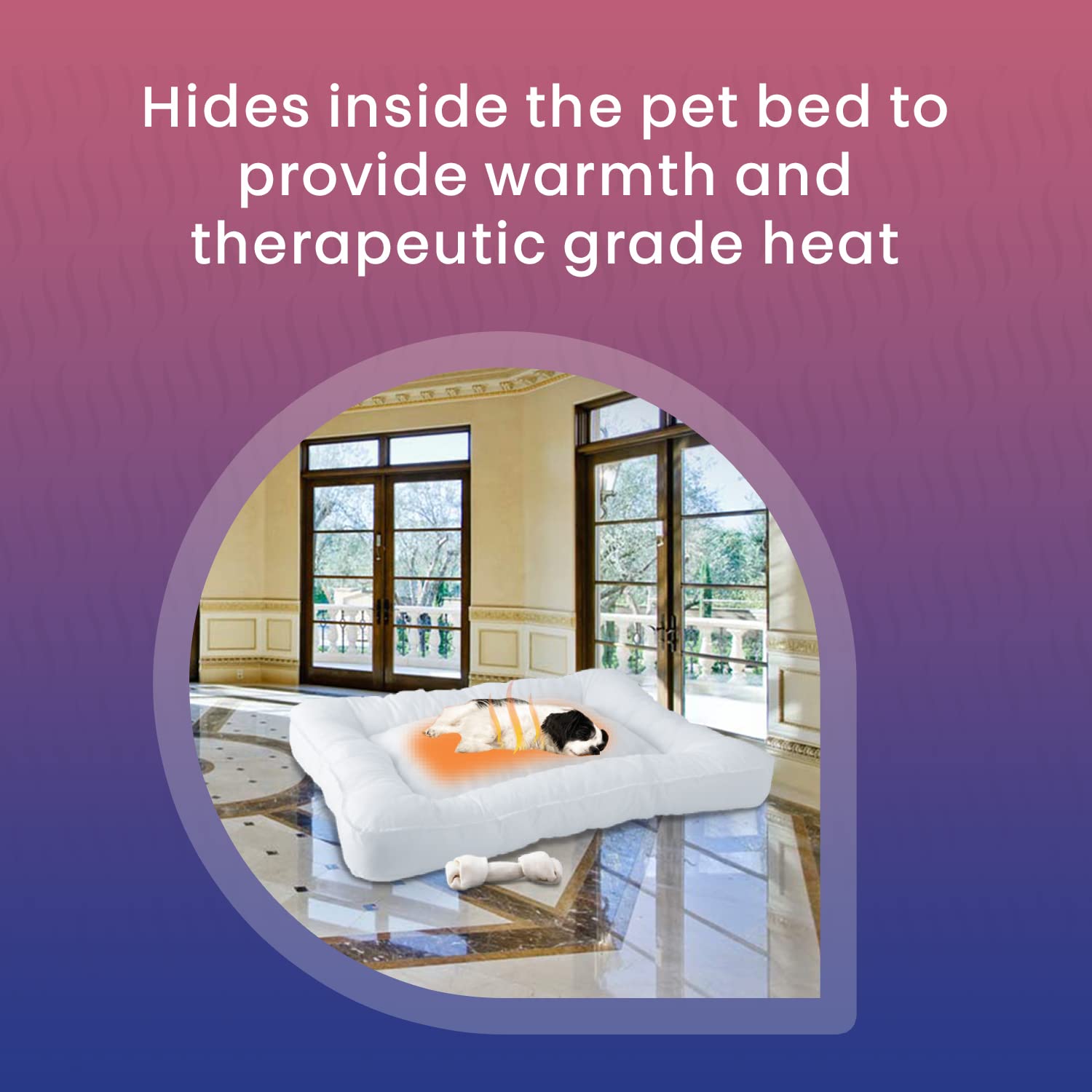 M Pain Management Technologies Hidden Heat Pet Bed Warmer By Spotwarm; Wireless Rf Remote With Microplush Flannel, Small And Lar