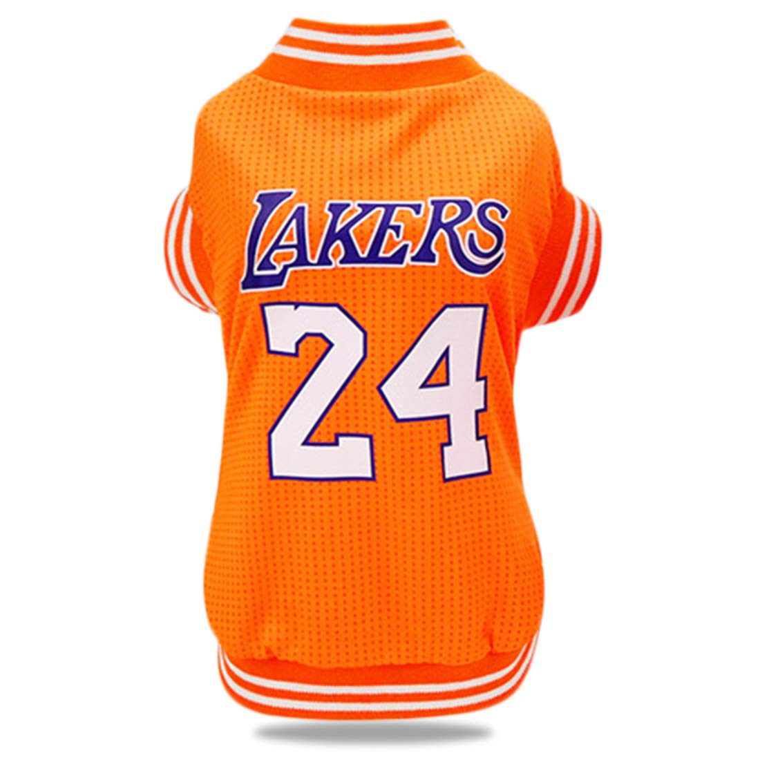 Dog Clothes Basketball Mesh Breathable T-Shirt,Pet Clothes Puppy Sportswear Spring/Summer Fashion Dog Shirt. (Orange, Large)
