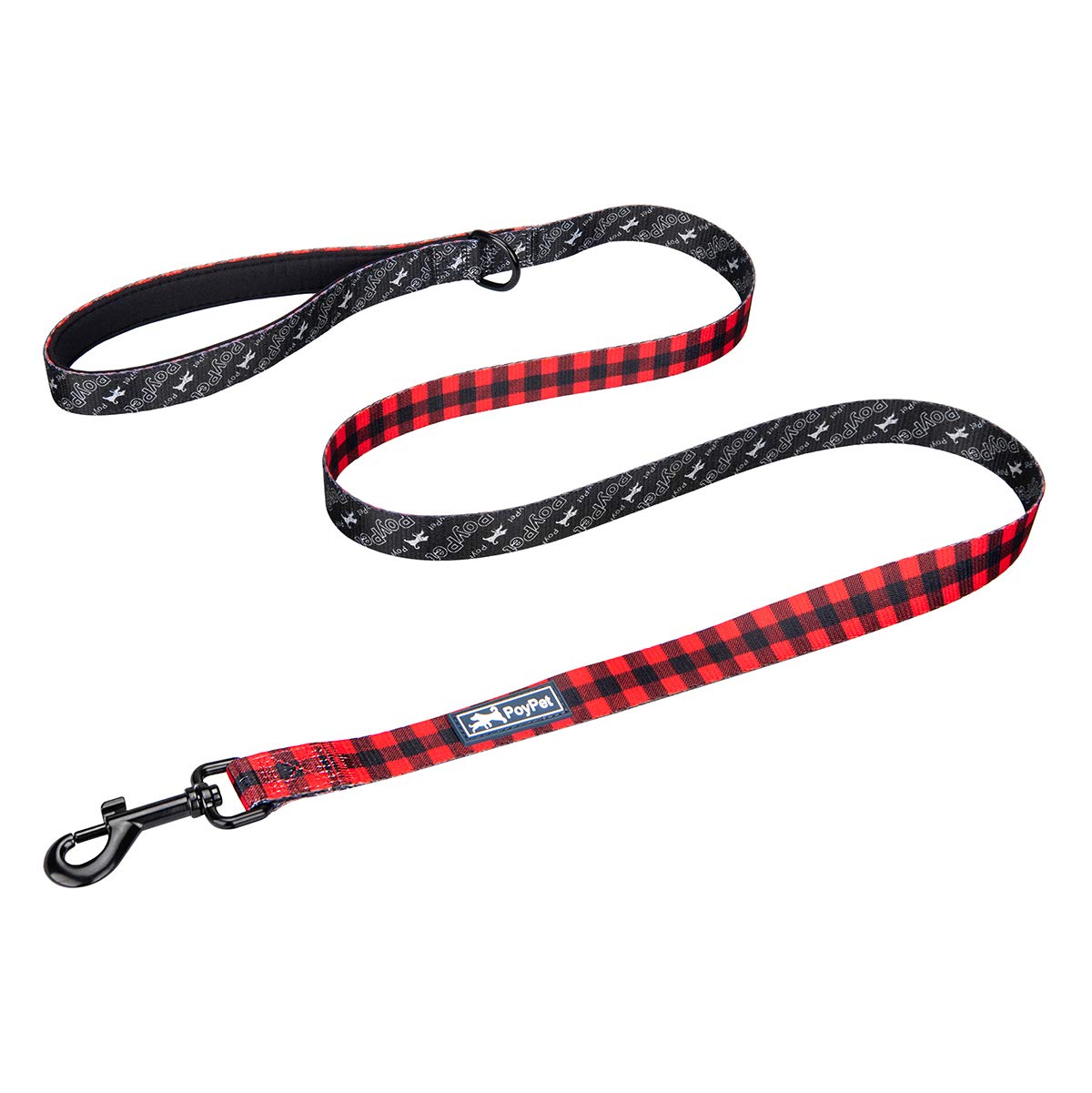 Poypet 5 Feet Dog Leash With Padded Handle For Small Medium And Large Dogs(Checkered Red)