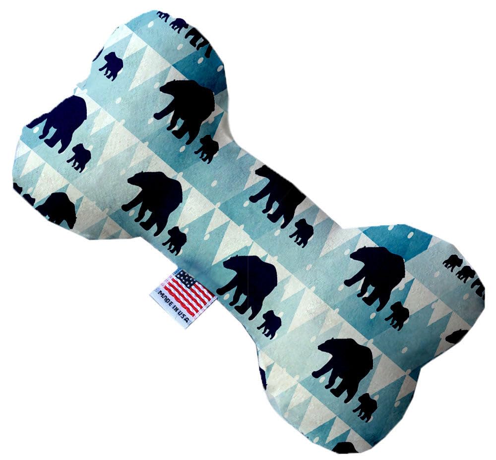 Pet and Dog Plush Heart or Bone Toy, "Winter Wonderland Group" (Available in different sizes, and 10 different patterns!) Winter Bear Tracks 10" Plush Bone