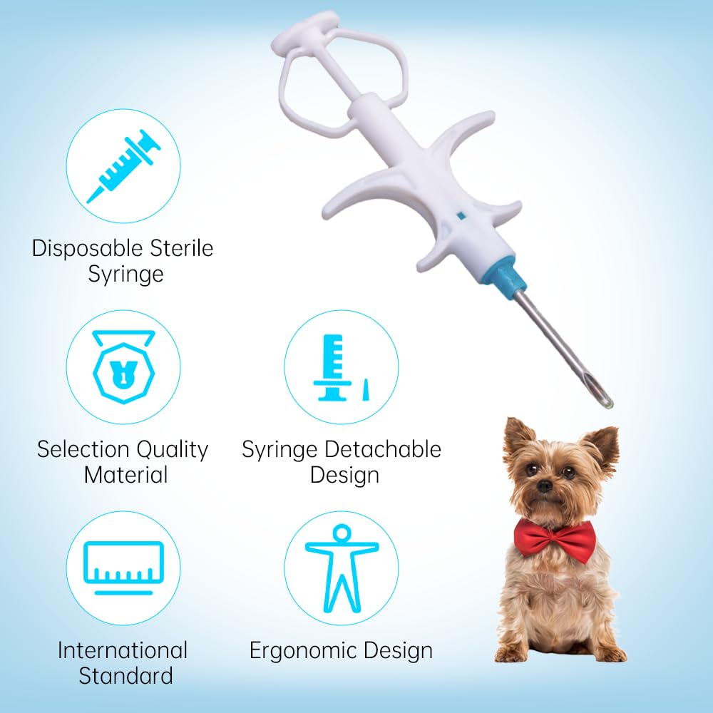 10 Packs 1.25X7Mm Taeing Pet Microchips, 134.2Khz Pet Cats Dogs Microchips Implant Kit For Veterinary Management