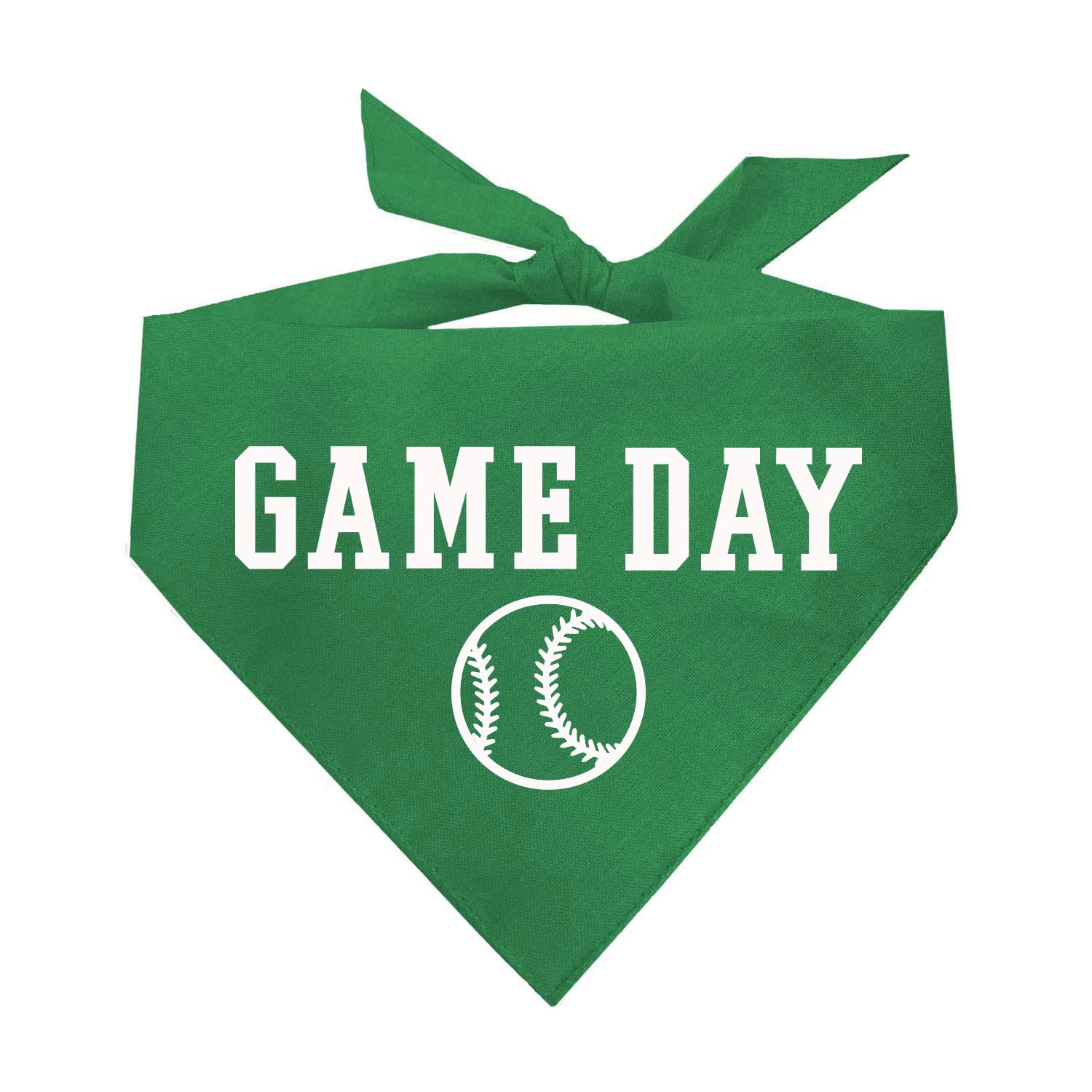 Game Day Baseball Dog Bandana (1054 Green, X-Small)