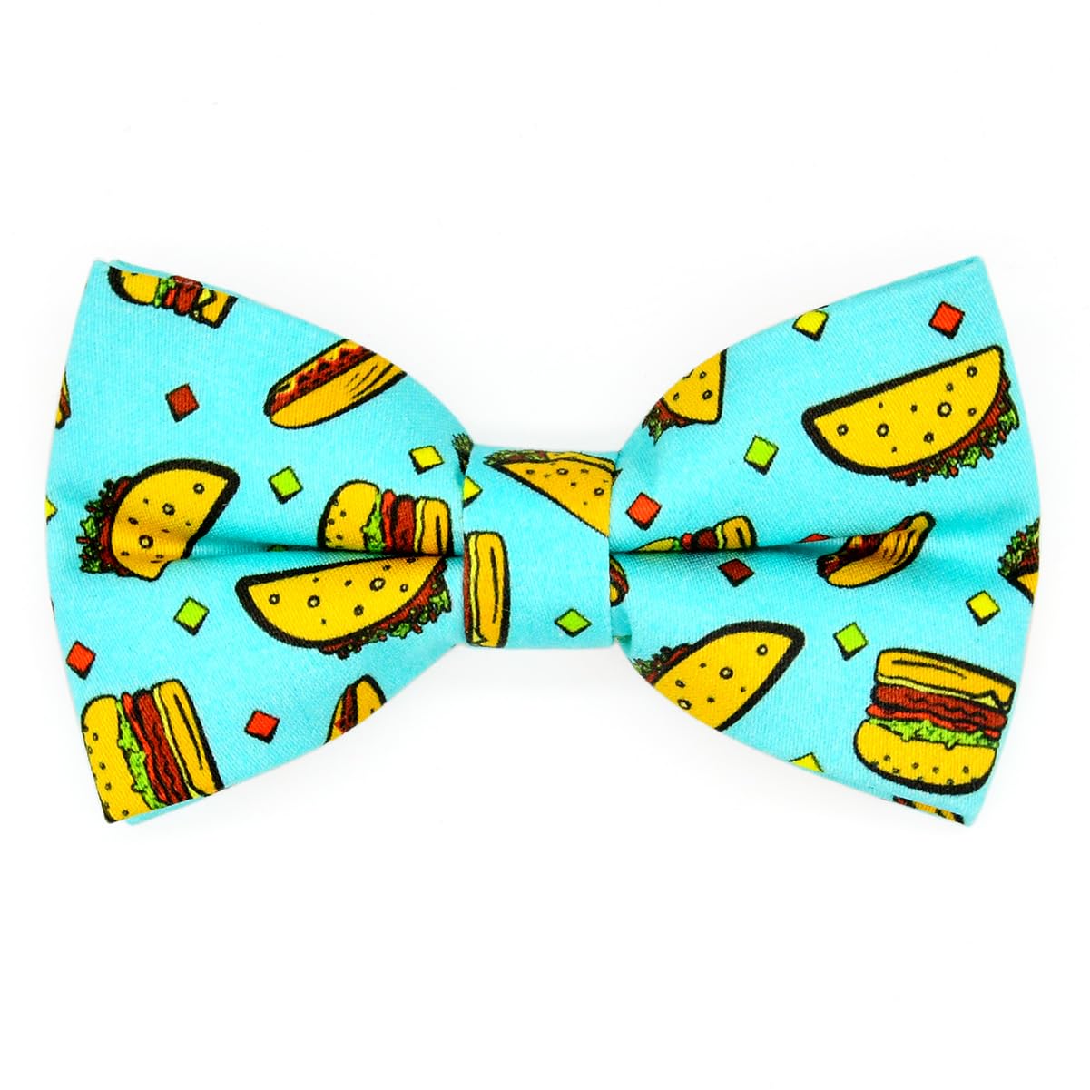 Taco Cat Collar Bow Tie, Breakaway Safety Collar, Wedding/Birthday Cat Accessories, Adjustable Bowtie, Removable Jingle Bell