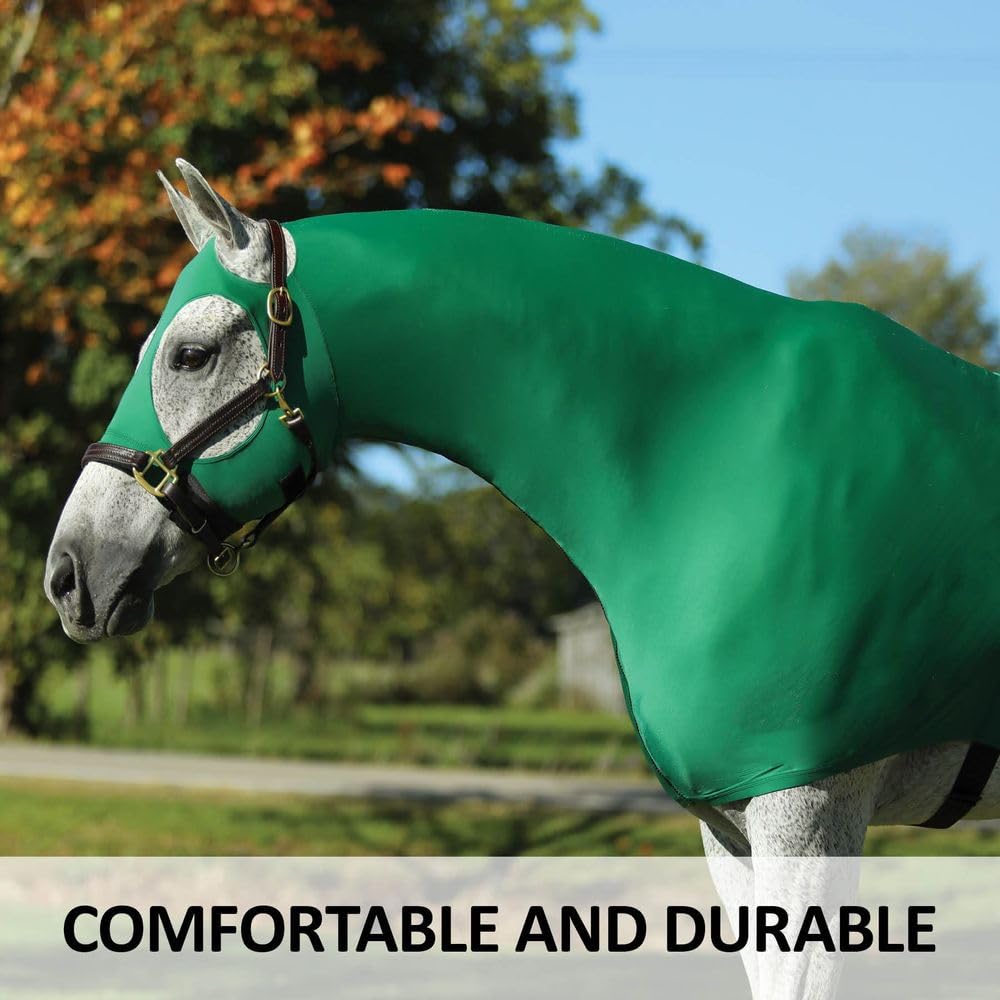 UltraFlex Horse Sleazy Slickers | Horse Protection Slinky | Dirt & Dust Defense | Full Zip Hood | Navy, X-Large