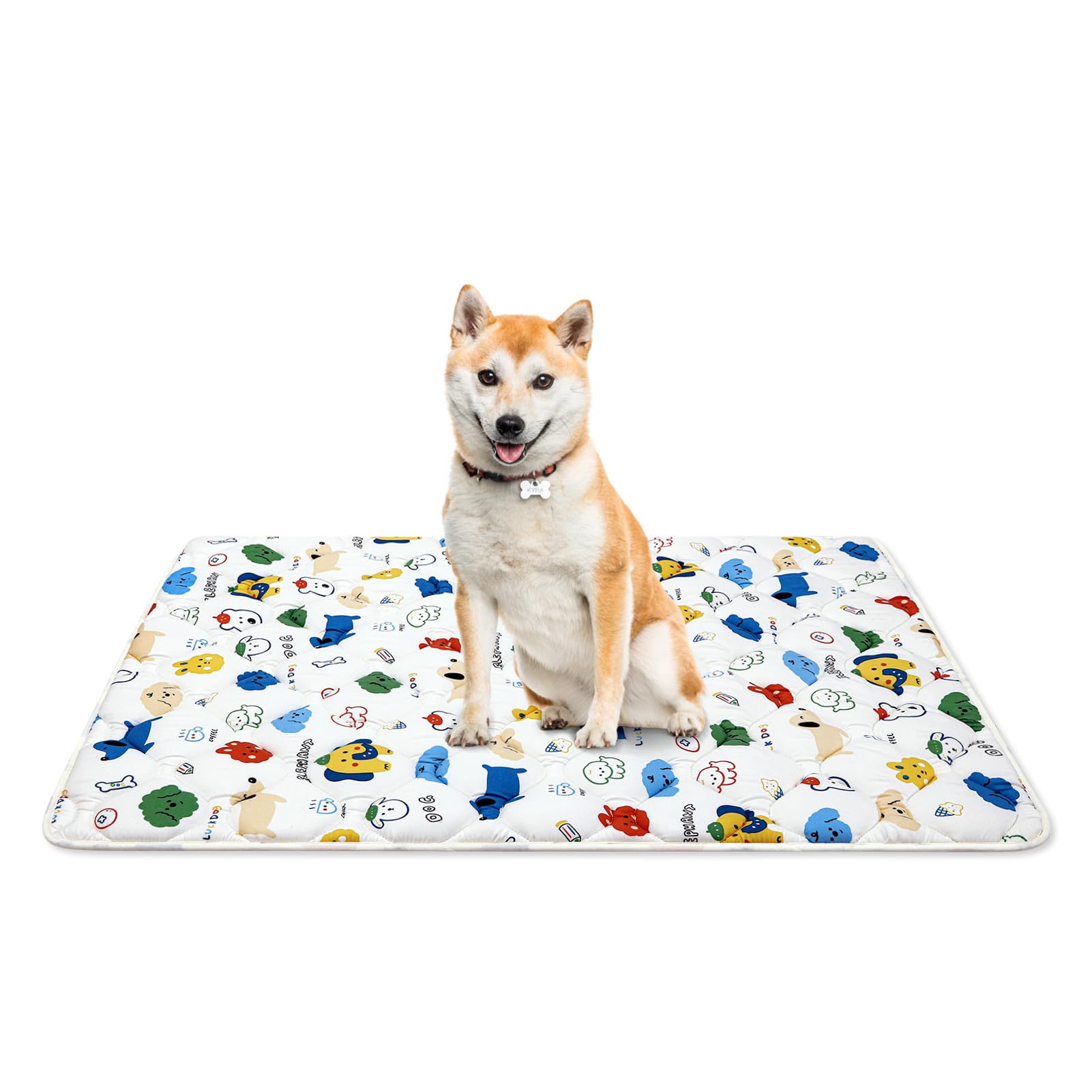 Washable Dog Crate Mat, Ultra Soft Dog Bed Mat for Sleeping with Anti-Slip Bottom for Large Medium Small Dogs Breeds (30'' X 19'