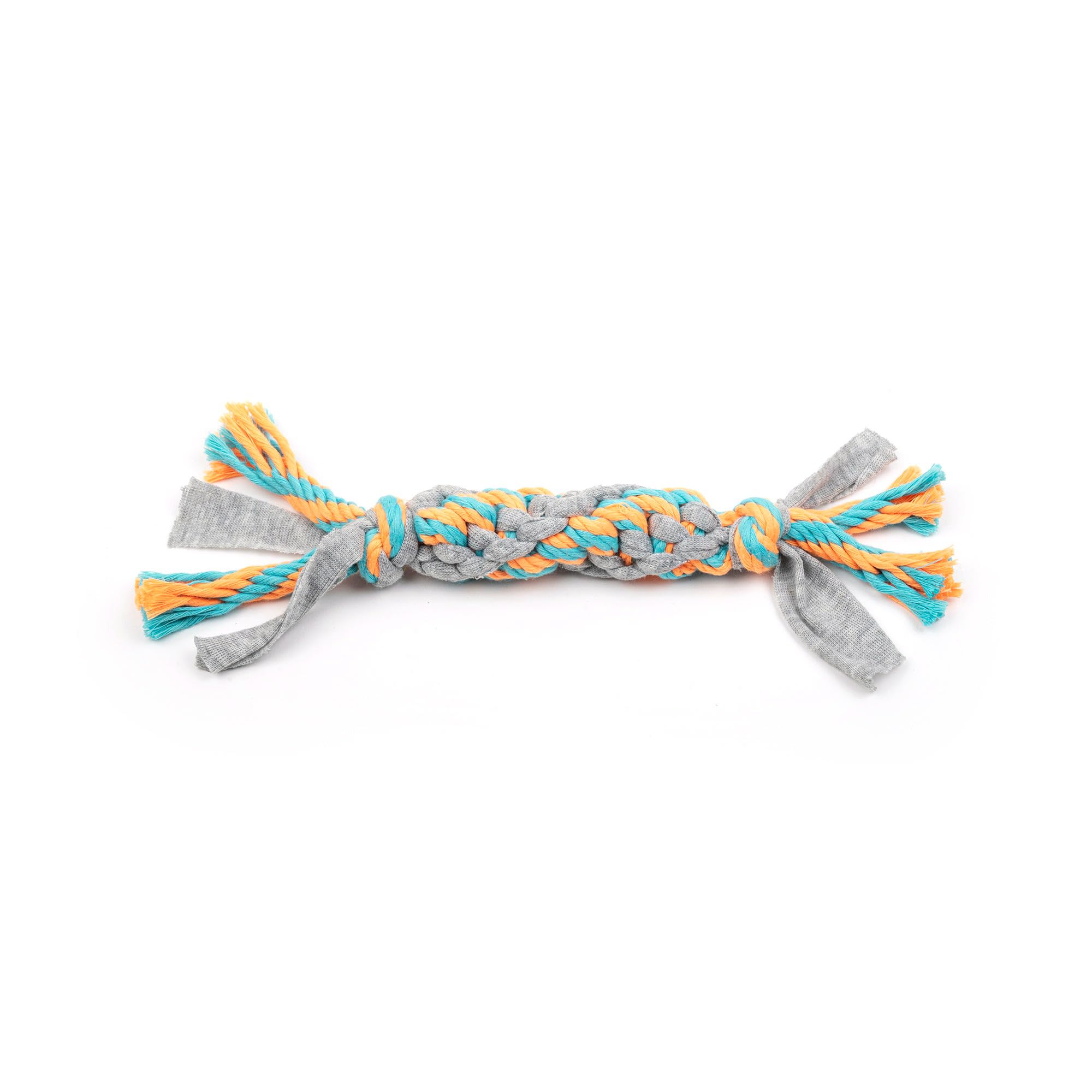 Heads Up For Tails Huft Twisty Tuggy Rope Dog Toy  Multicolor