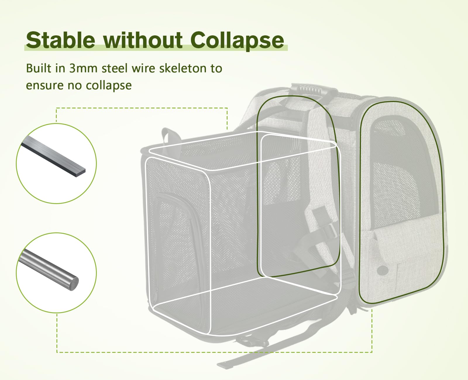 Pecute Pet Carrier Backpack, Large Cat Carrier Backpack, Expandable Cat Backpack with Breathable Mesh for Medium Large Cats, and