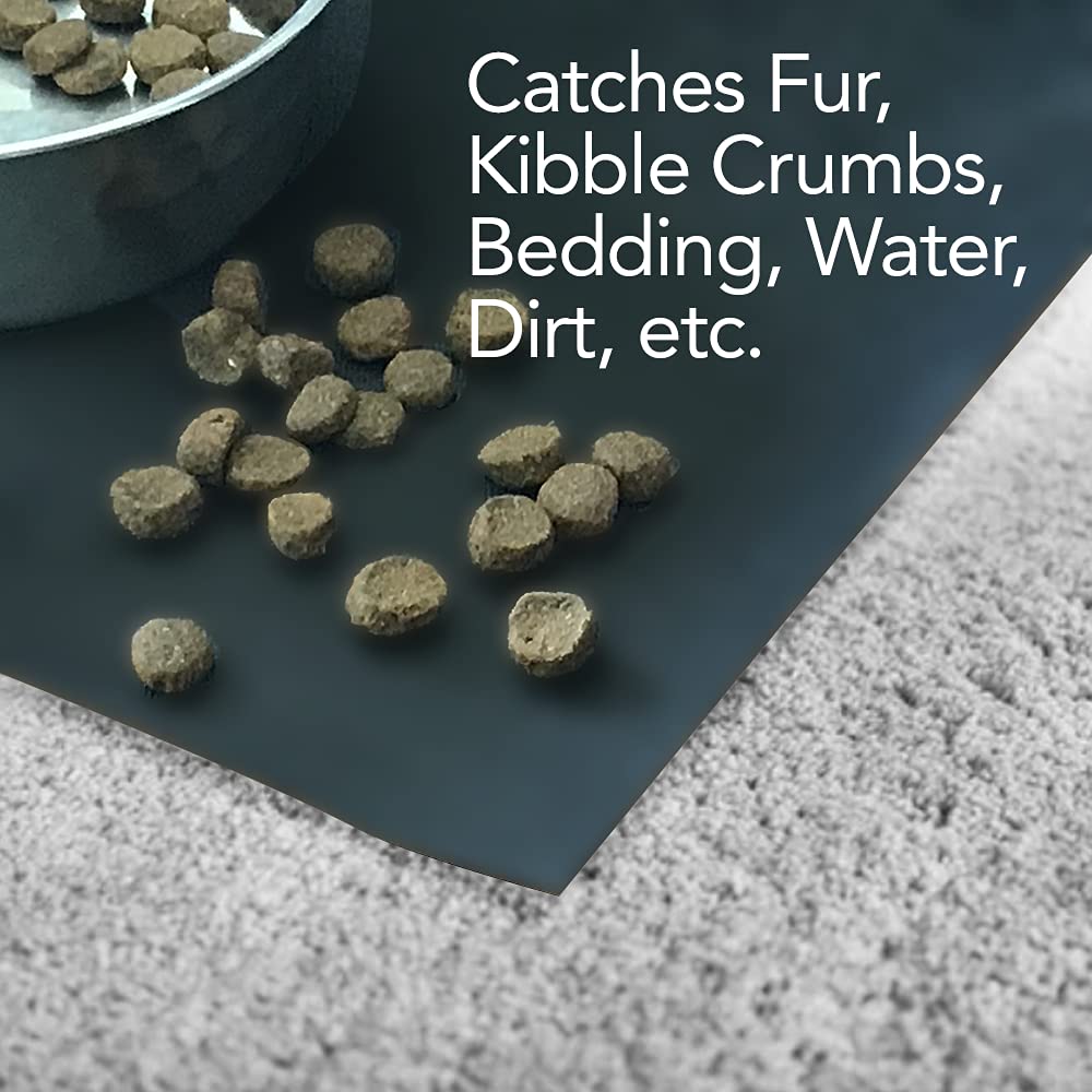 RESILIA Under Pet Cage Mat, Water-Resistant Vinyl Pad, 30"x48", Black - Ideal for Birds, Reptiles, and Dogs