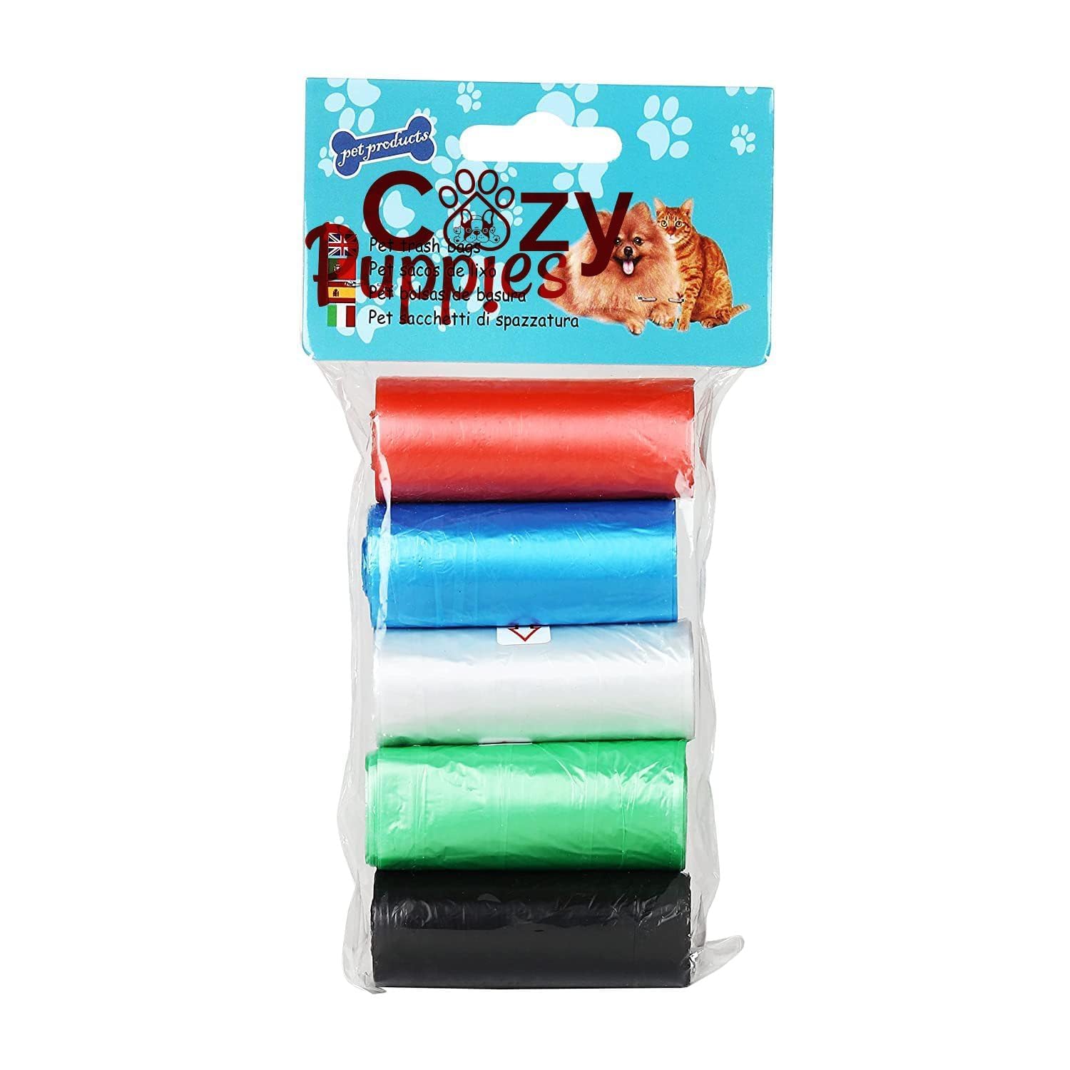 Cozy Puppies Pet Supplies Dog Poop Bags for Waste Refuse Cleanup, Doggy Roll Replacements for Outdoor Puppy Walking and Travel,