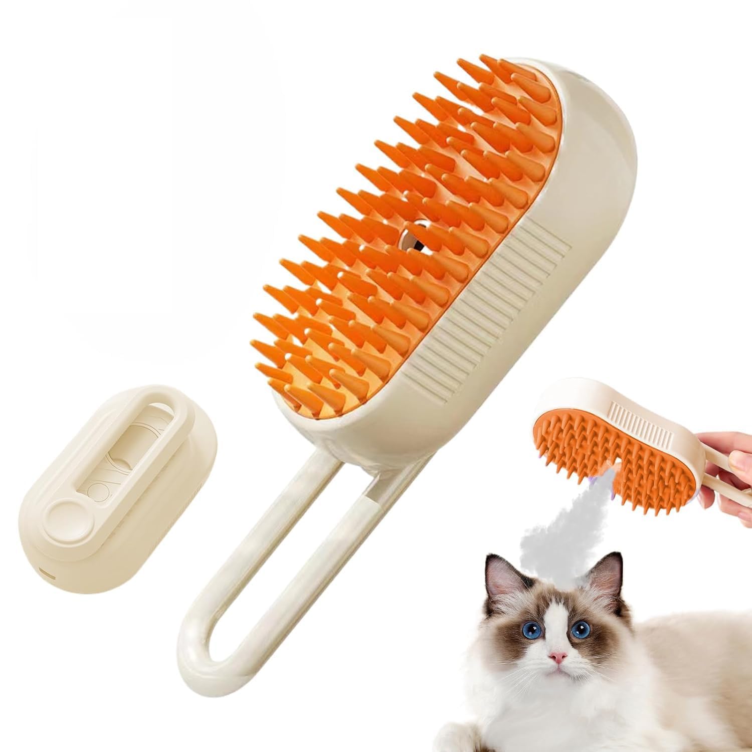 Cat Brush, Cloud Care Grooming Brush, Pet Steam Brush Cloud Care Pet Brush,3 In 1 Multifunctional Silicone Steam Brush For Dogs,