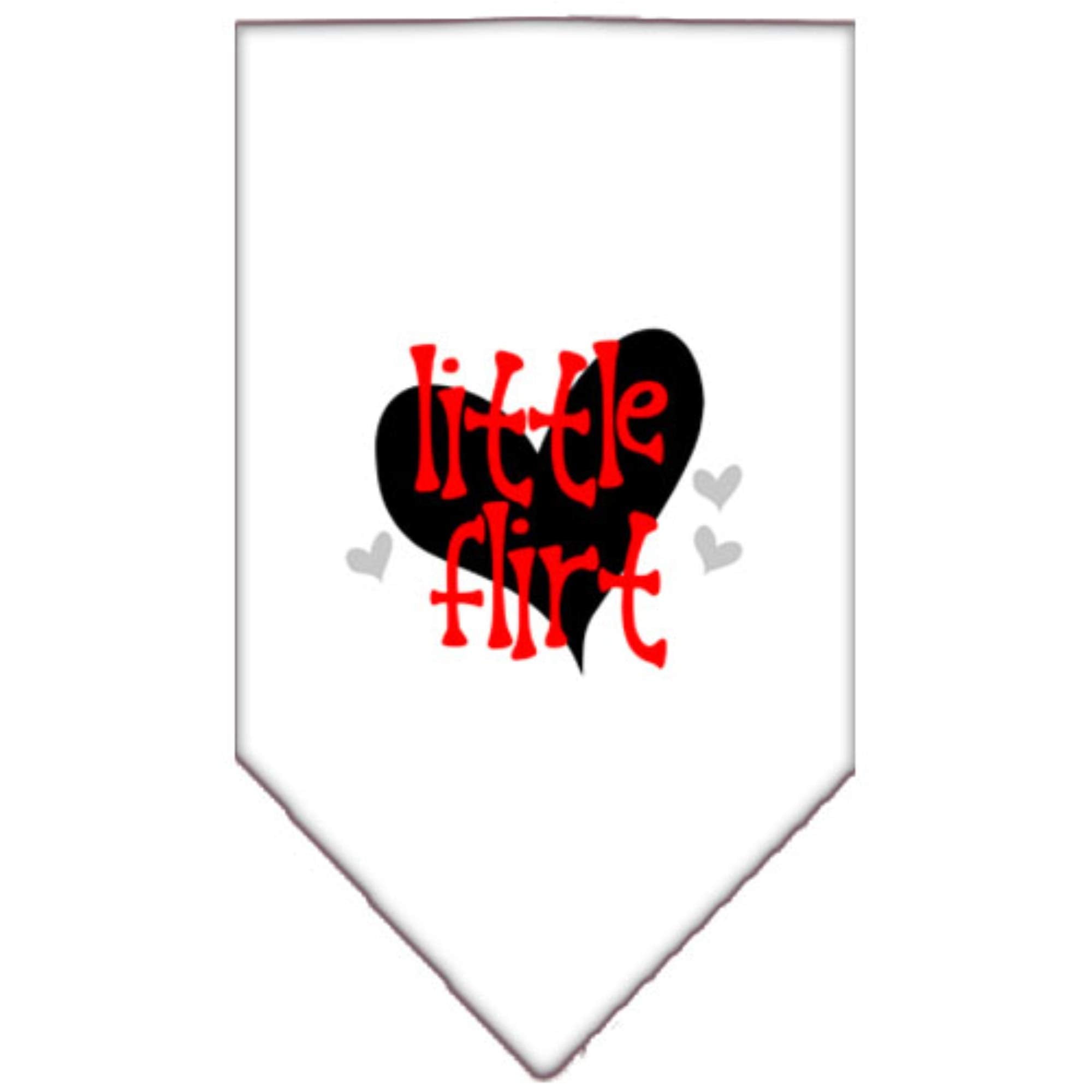 Mirage Pet Product Little Flirt Screen Print Bandana White Small