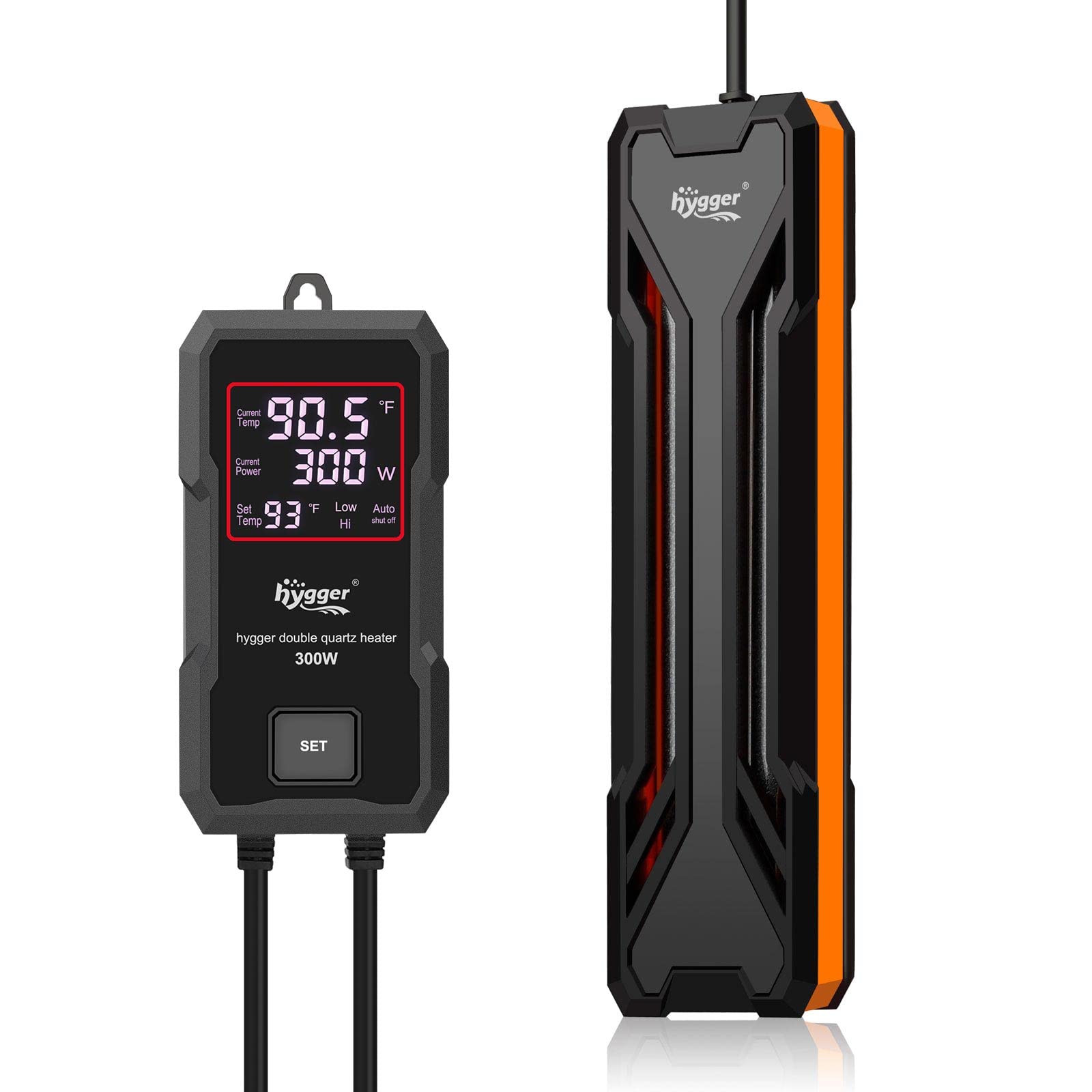 Hygger Aquarium Heater 300W/500W/800W/1000W, Submersible Fish Tank Heater With Digital Led Controller And Intelligent Leaving Water Automatically Stop Heating System, For Freshwater And Saltwater