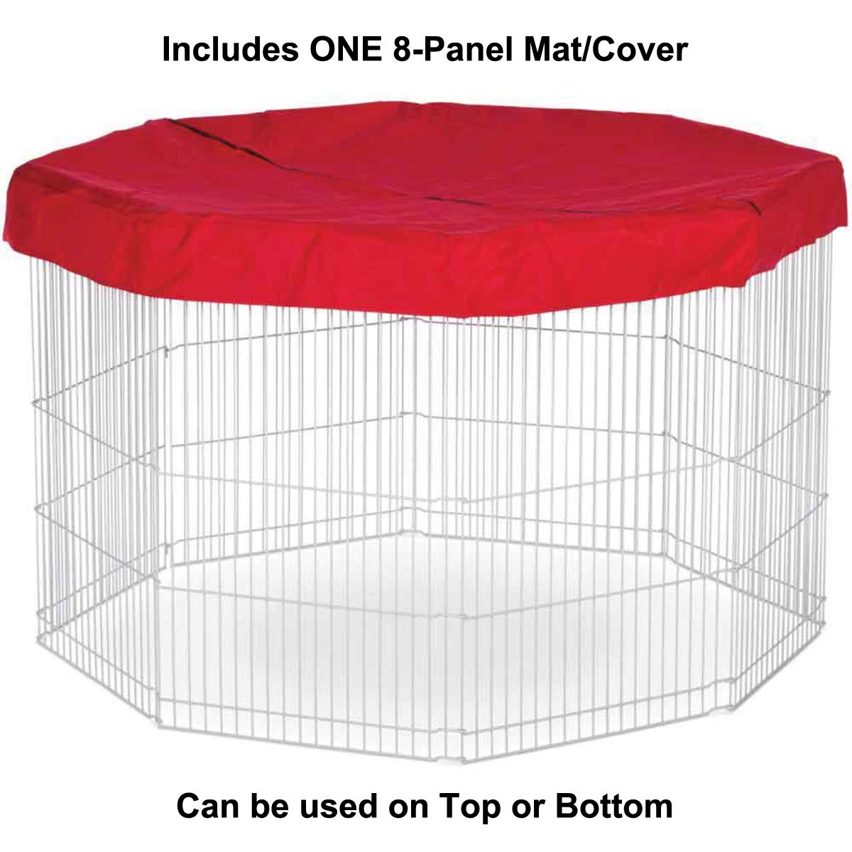Marshall Pet Products Smr00261 Small Animal Fabric 8-Panel Play Pen Mat Cover, Colors Vary