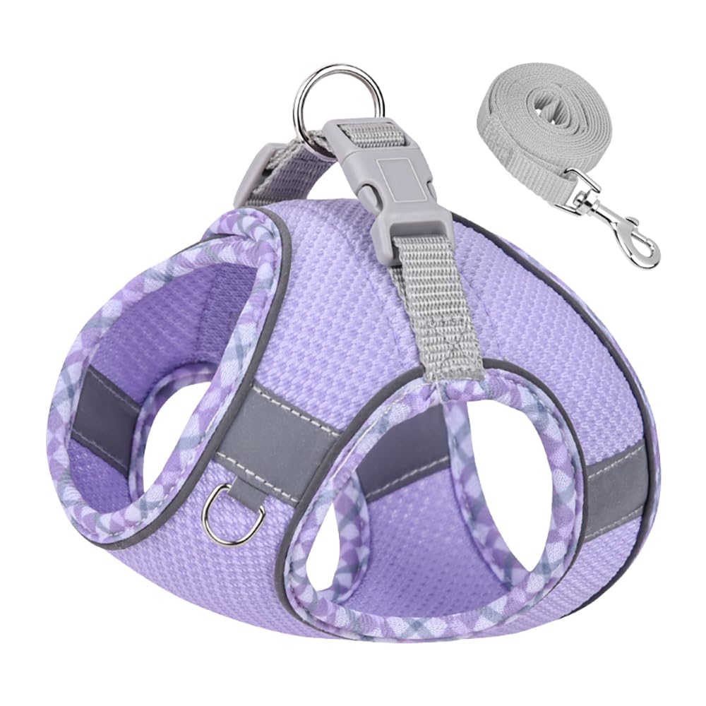 Dog Harness and Leash Set, No Pull Adjustable Reflective Pet Harness for Small Medium Dogs, Easy Walk Step in Vest Harness Outdo