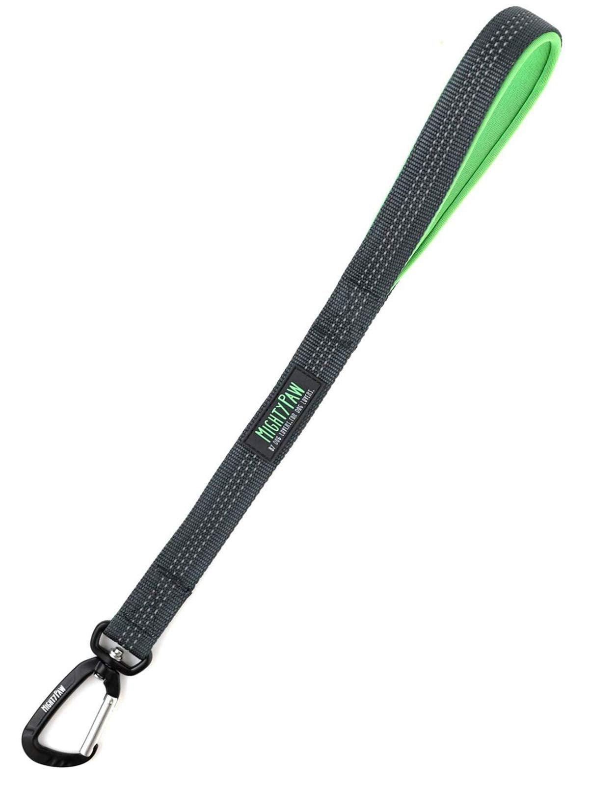 Mighty Paw Short Leash, Traffic Handle Dog Leash, Premium Quality Dog Lead With Padded Handle (18 In, Grey)