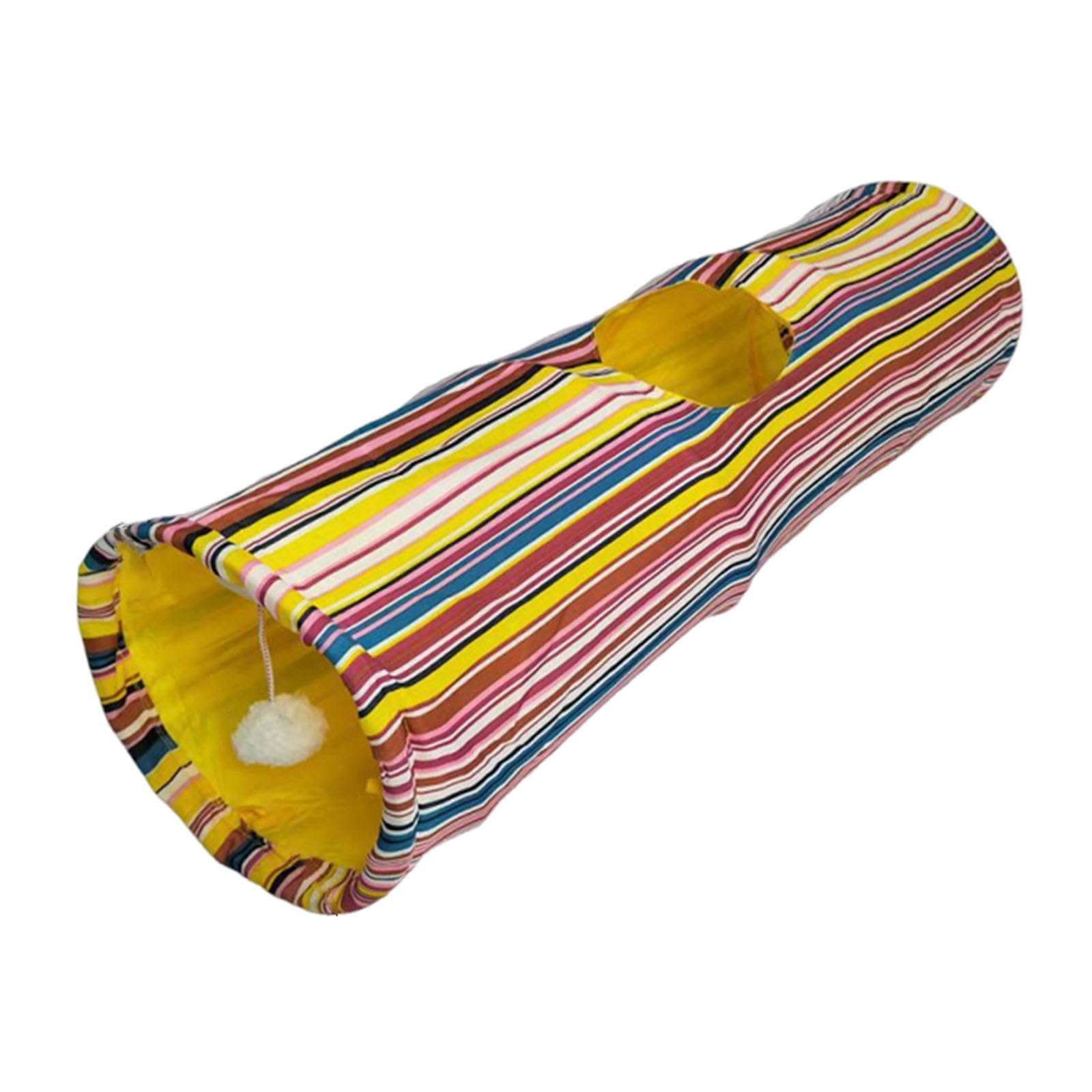 Enakshi Cat Tunnel Portable Hiding Interactive Toy For Indoor Cats Small Animals Pet Yellow|Pet Supplies | Cat Supplies | Toys
