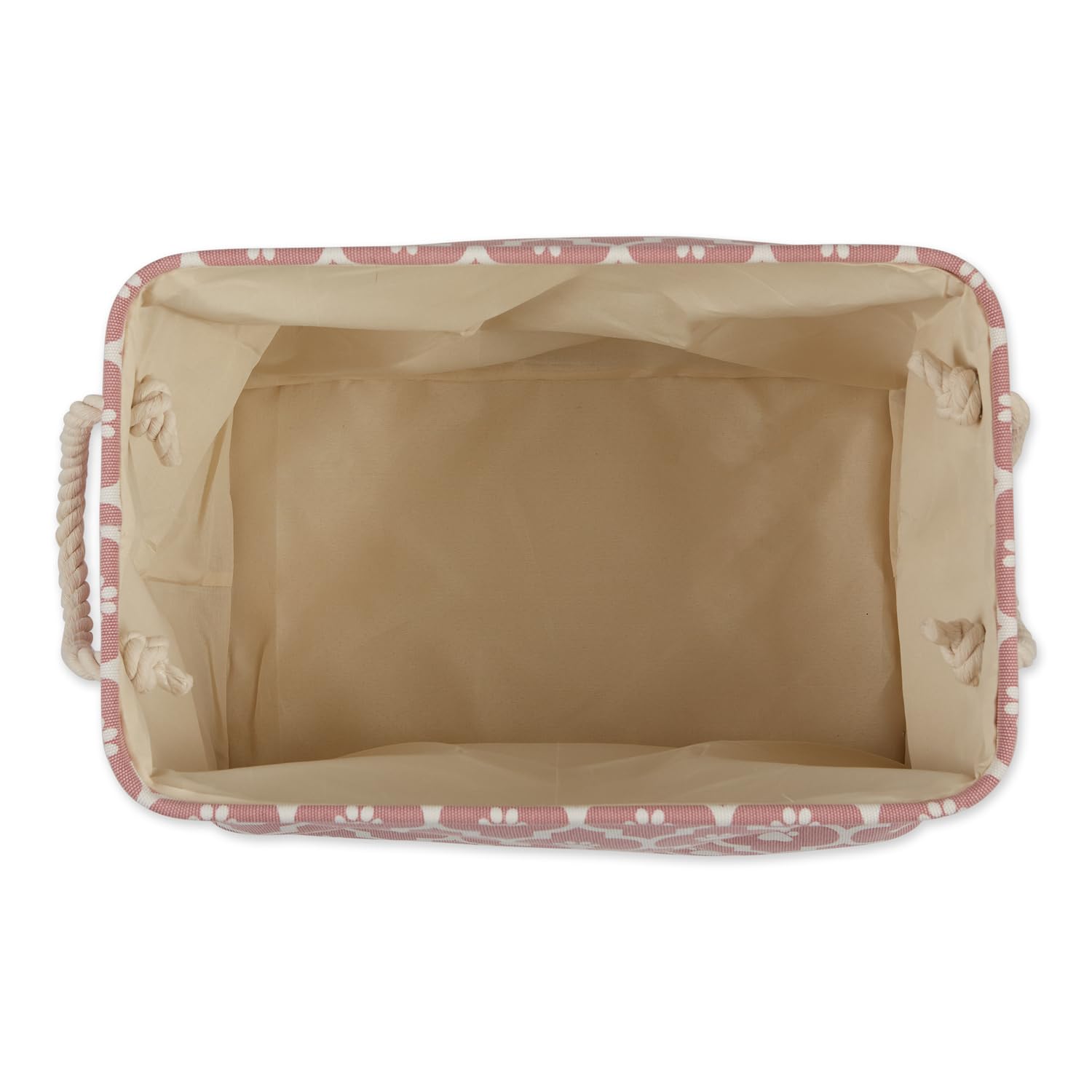 Bone Dry 6192 Pet Storage Collection Lattice Paw Print, Medium Rectangle, Rose