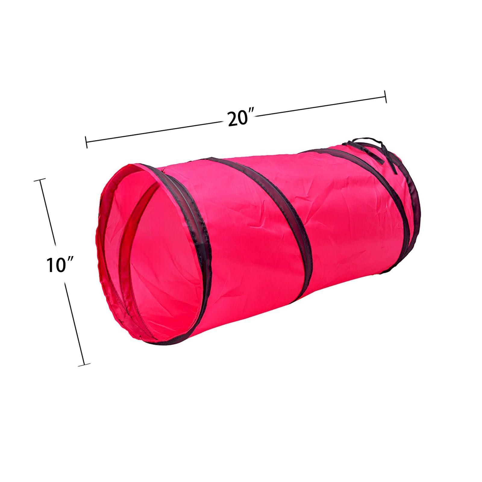 Icagy Cat Tunnel For Indoor Cats, Pet Cat Kitten Rabbit Play Toys Tube Tunnel Interactive Crinkle Pop Up 20''