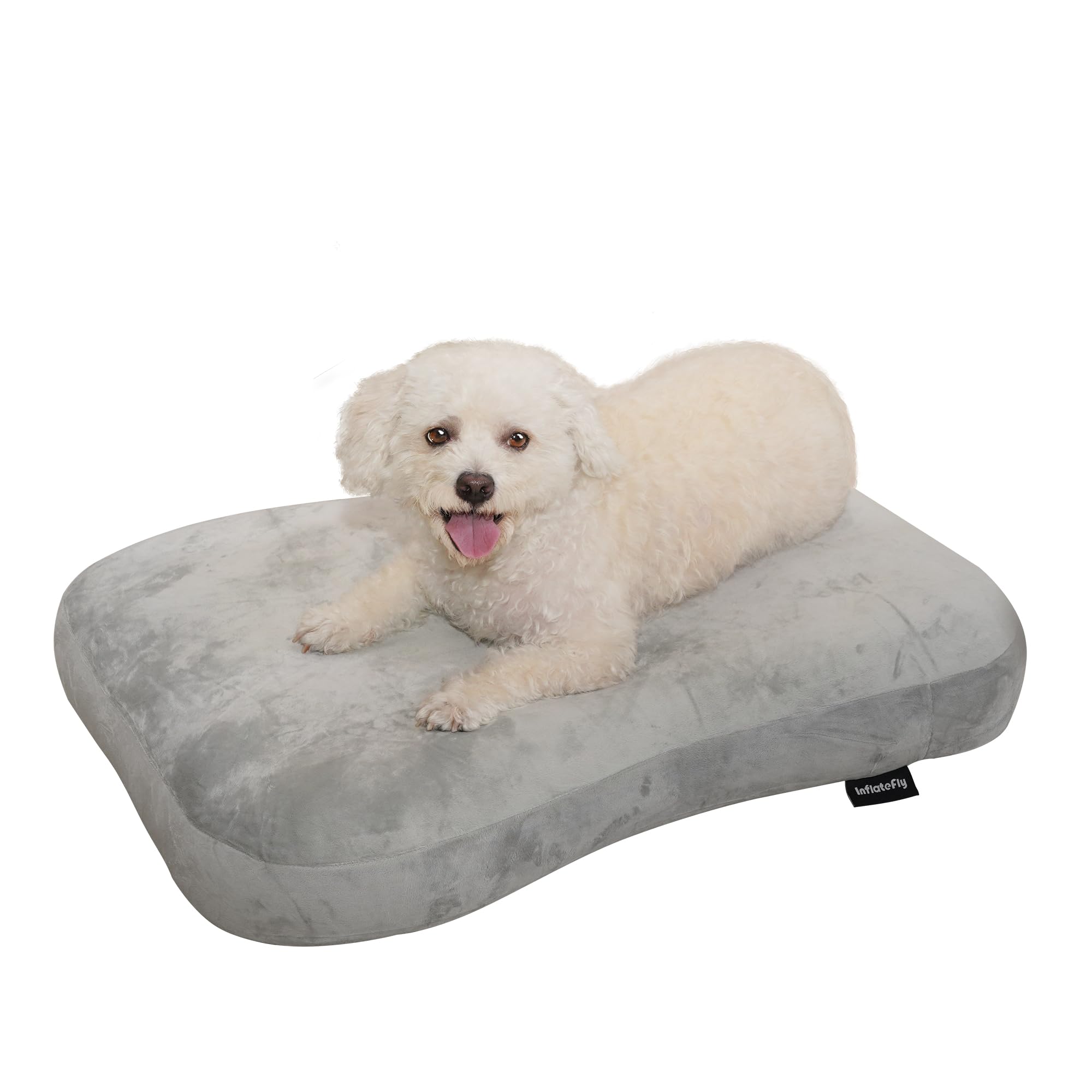 Inflatefly Dog Bed Washable Pet Bed With Waterproof Air Mattress (Crystal Silky, M-31.5X23.6X4.7In)