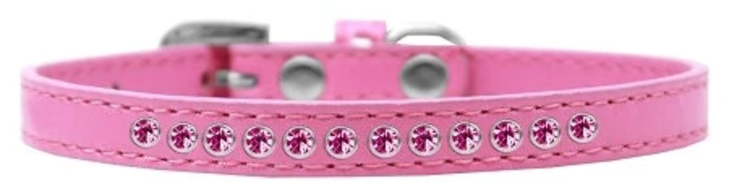 Dog, Puppy & Pet Fashion Collar, Bright Pink Crystal Rimsets Lavender 8
