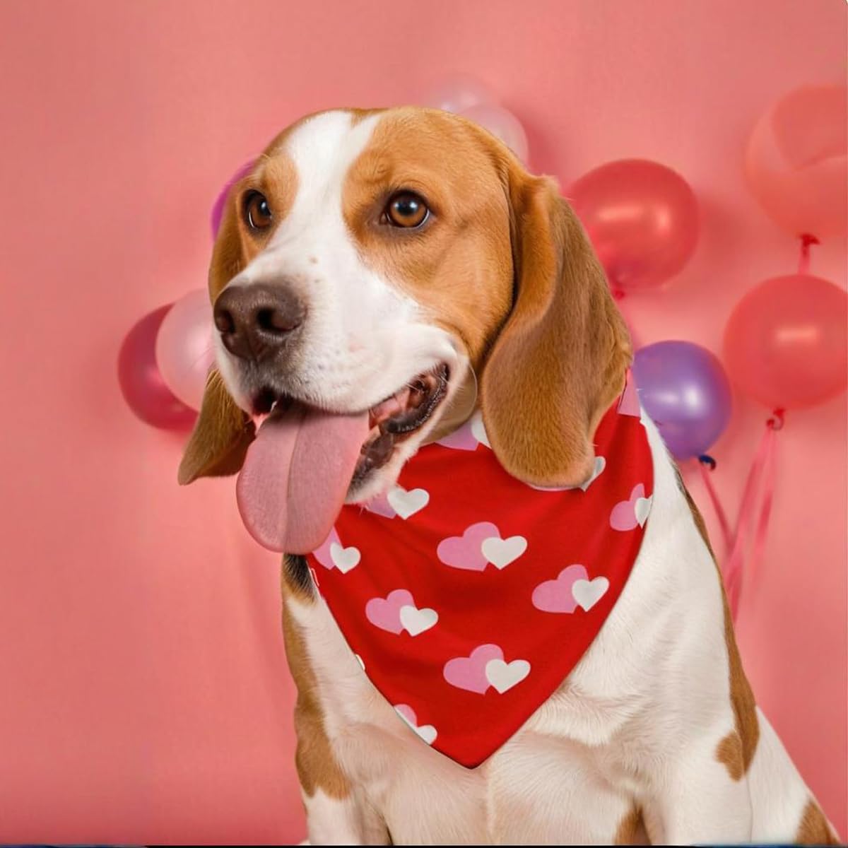 Cozyhaus Valentines Dog Bandanas,Love Pet Scarf For Boys And Girls,Heart Bandana For Weddings,Parties,And Holidays,Dog Outfit Gi