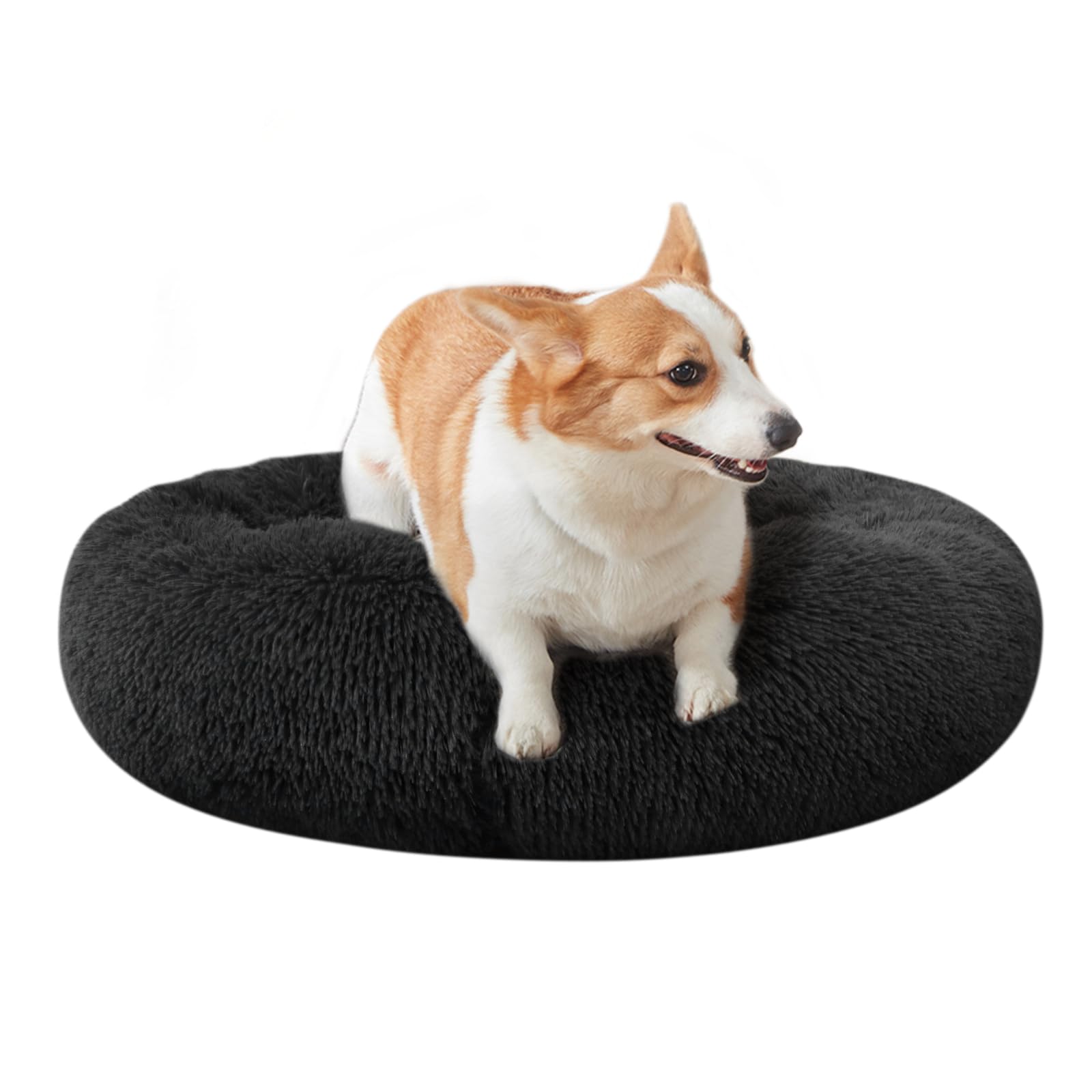 Nisrada Dog Bed For Small Medium Large Dogs, 24 Inch Calming Dogs Bed, Washable-Round Cozy Soft Pet Bed For Puppy And Kitten With Slip-Resistant Bottom