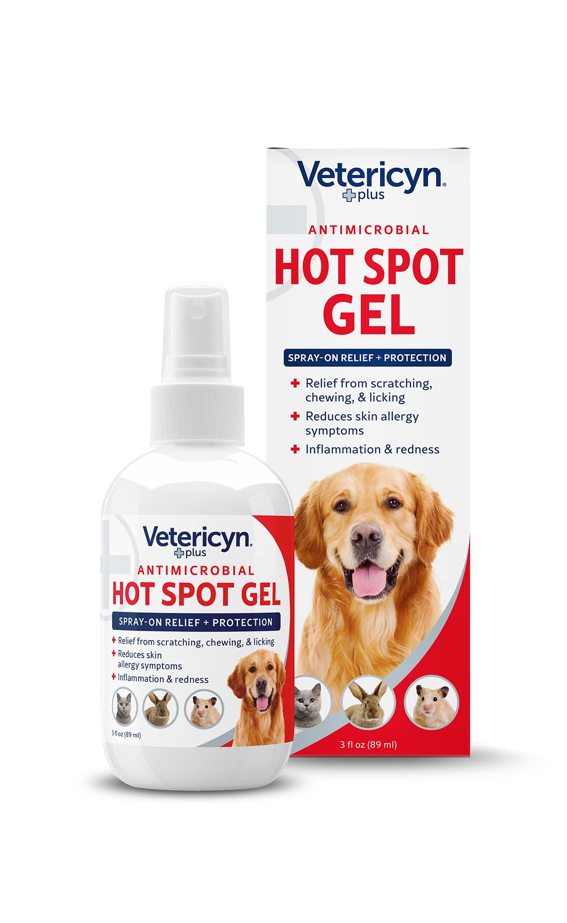 Vetericyn Plus Dog Hot Spot Gel | Spray-On Hot Spot Care for Dogs, Relieves Dog Itchy Skin and Allergy Symptoms, Helps with Skin