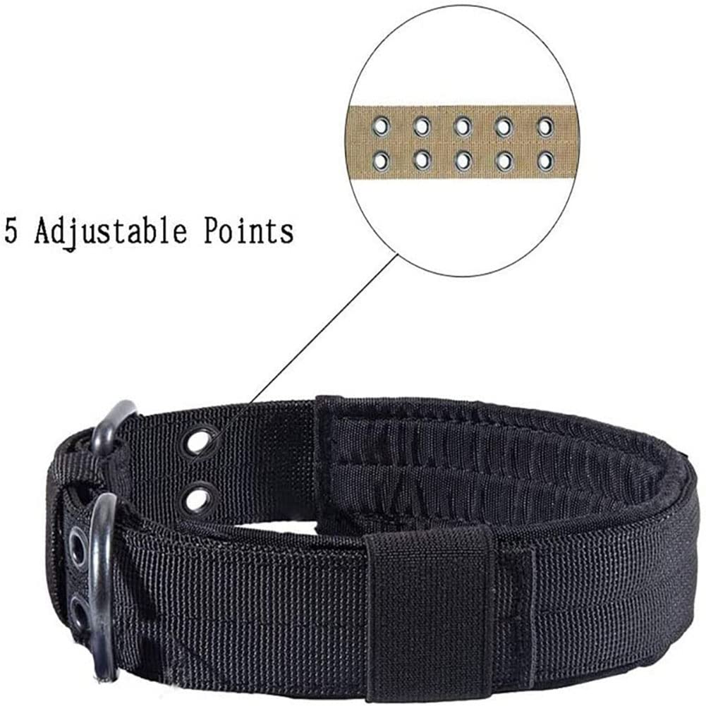 Love Dream Tactical Dog Collar, Adjustable Military Dog Collar With Metal D Ring And Buckle, Heavy Duty Nylon Training Collar Fo