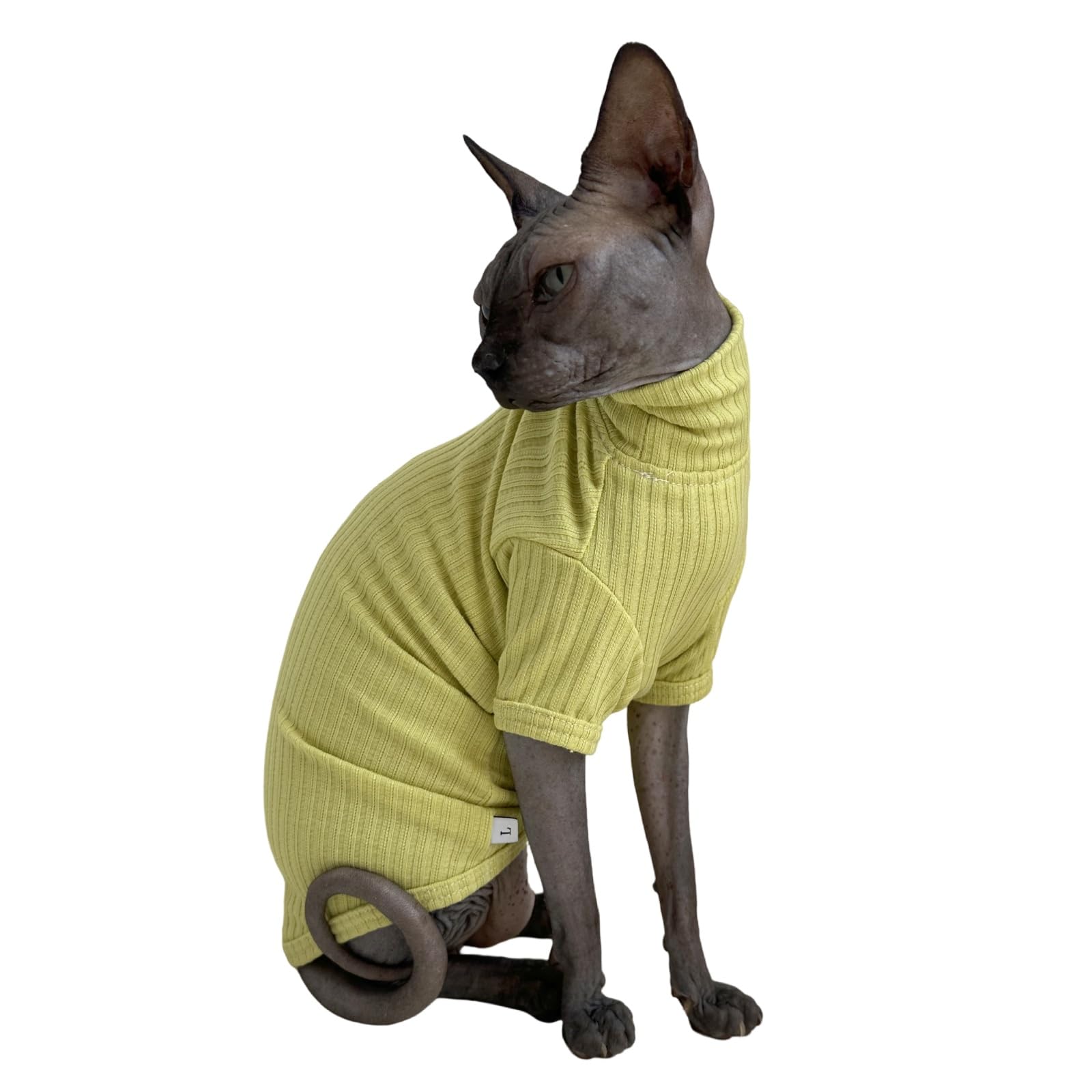 Sphynx Cats Shirt Cat Turtleneck Cotton Sweater Pullover Kitten T-Shirts with Sleeves Cat Pajamas Jumpsuit for Sphynx Cornish Re