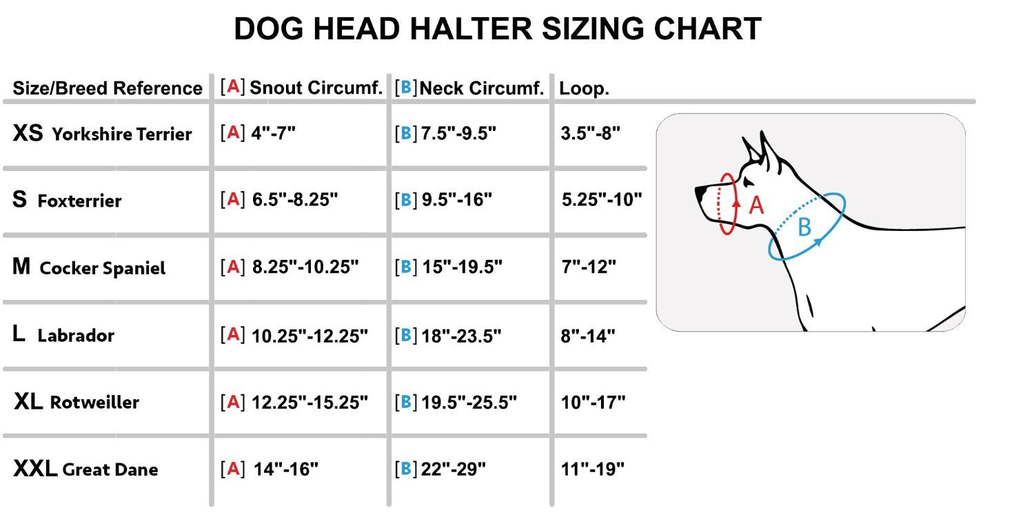 Dog Head Collar Halter Black (Xl 12Inch14.25Inch Snout)
