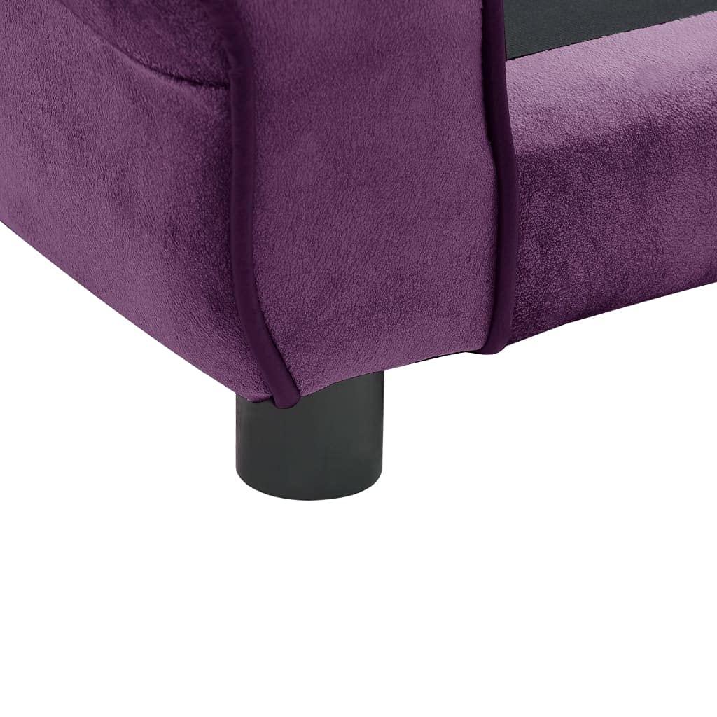 vidaXL Dog Sofa Burgundy 28.3x17.7x11.8 Plush