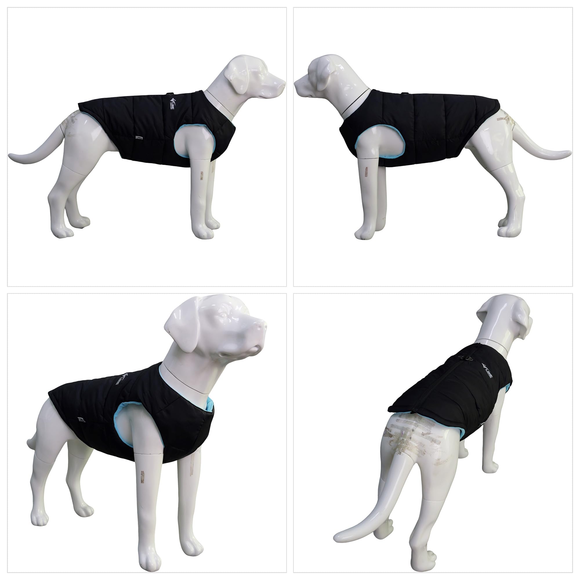 Dog Winter Jacket, Waterproof Windproof Dog Winter Vest Super Warm Polar Fleece Dog Winter Clothes With Smooth Zipper Closure For Small Medium Large Dogs Black S